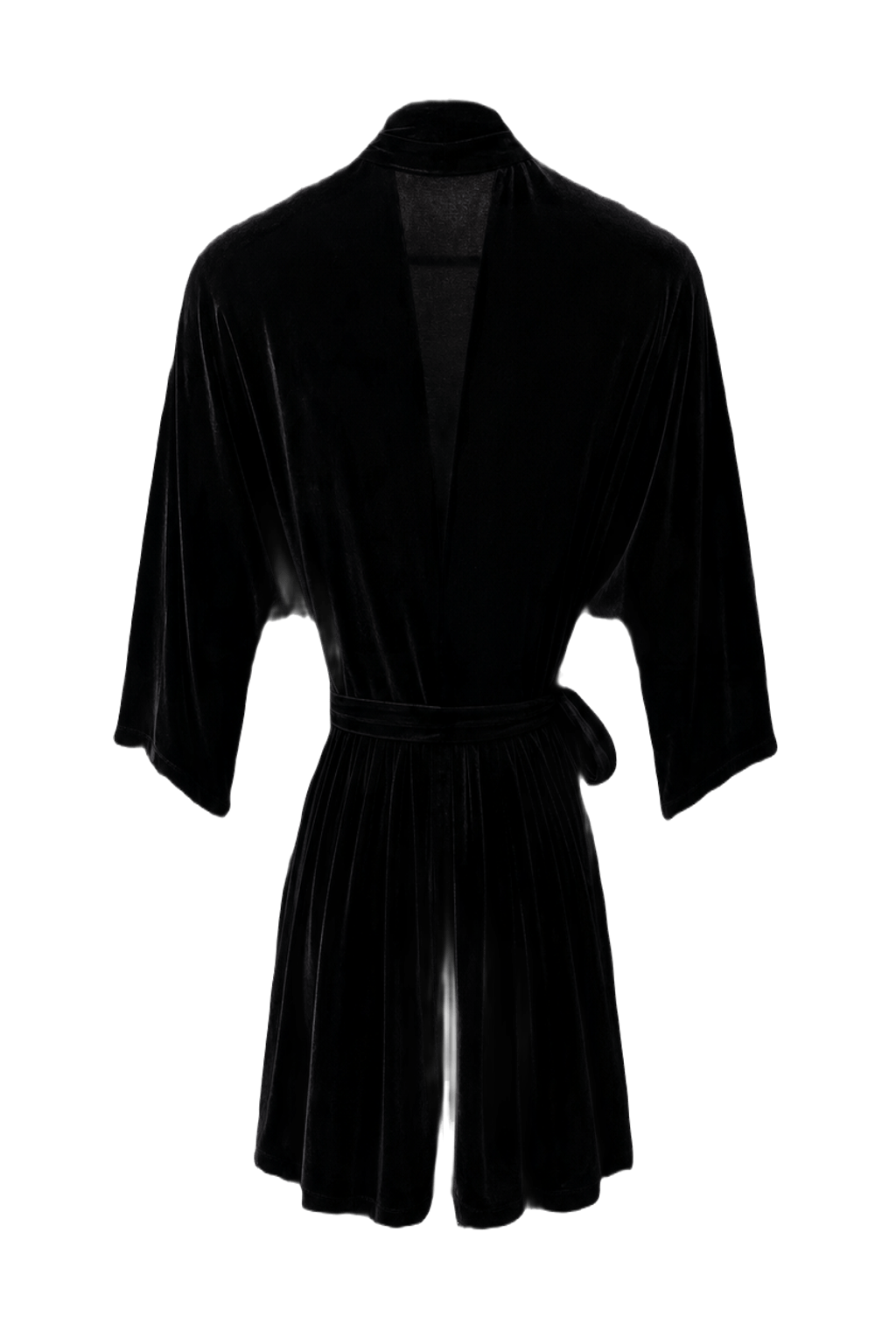 1930s Black Velvet Dress - Back View