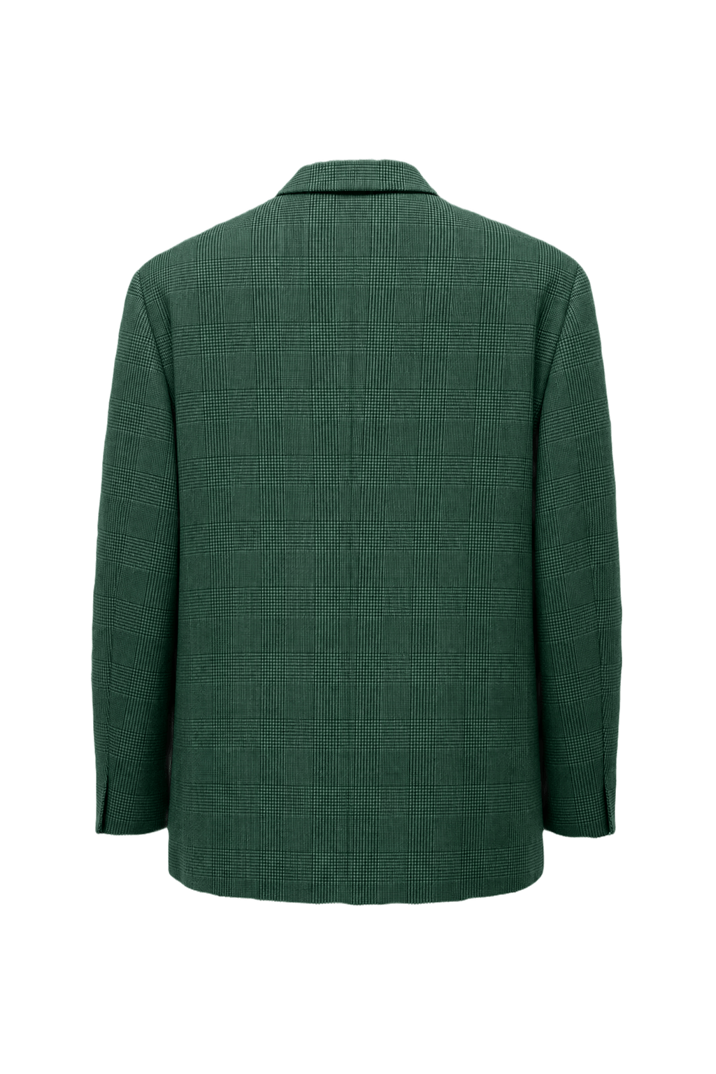 1970s Green Wool Blend Blazer - Back View
