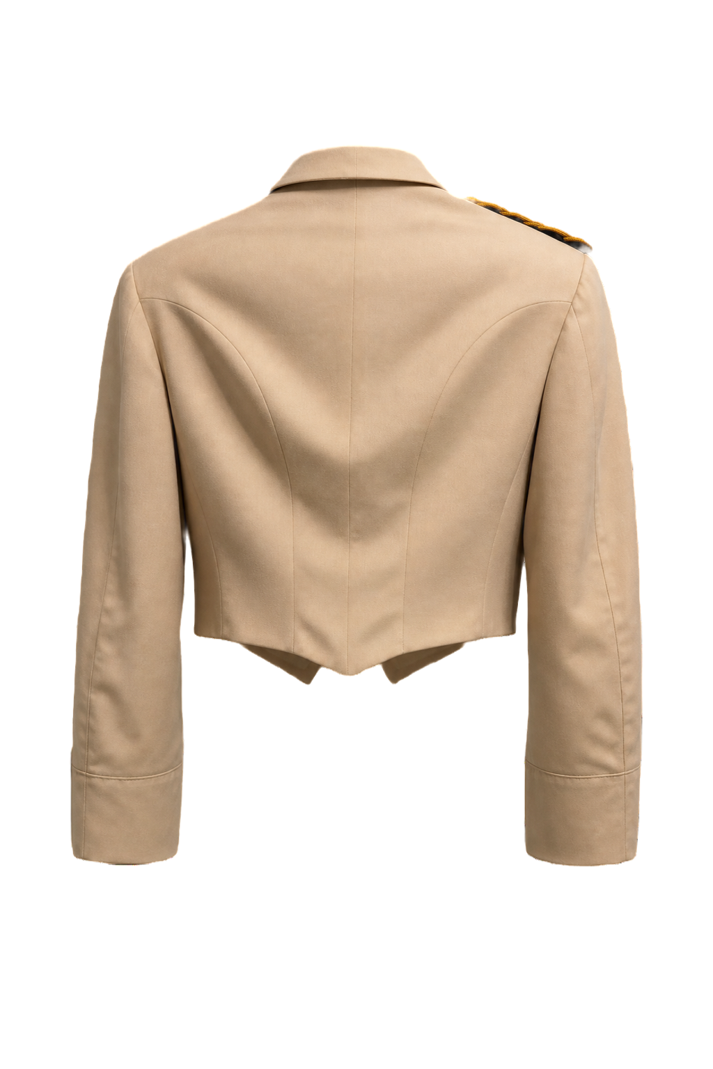 1940s Cream Wool Blend Jacket - Back View