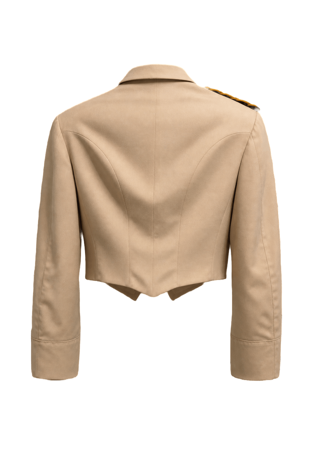 1940s Cream Wool Blend Jacket - Back View