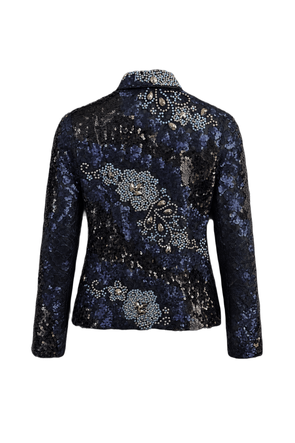 1980s Black Polyester Jacket - Back View
