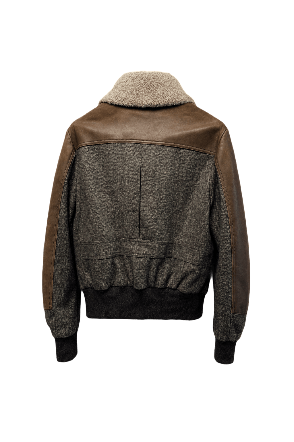 1970s Brown Wool Blend Jacket - Back View