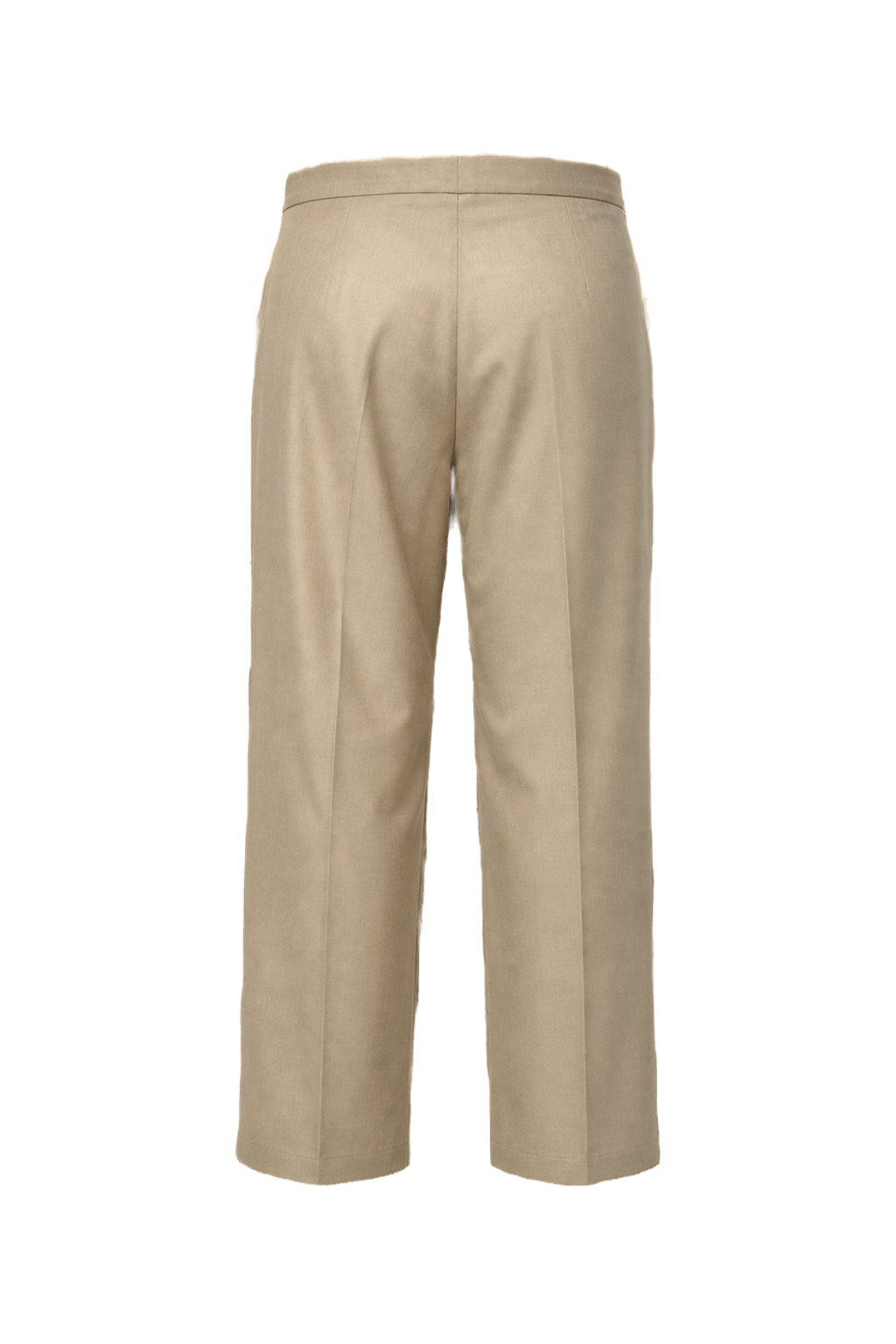 1980s Beige Cotton Blend Trousers - Back View