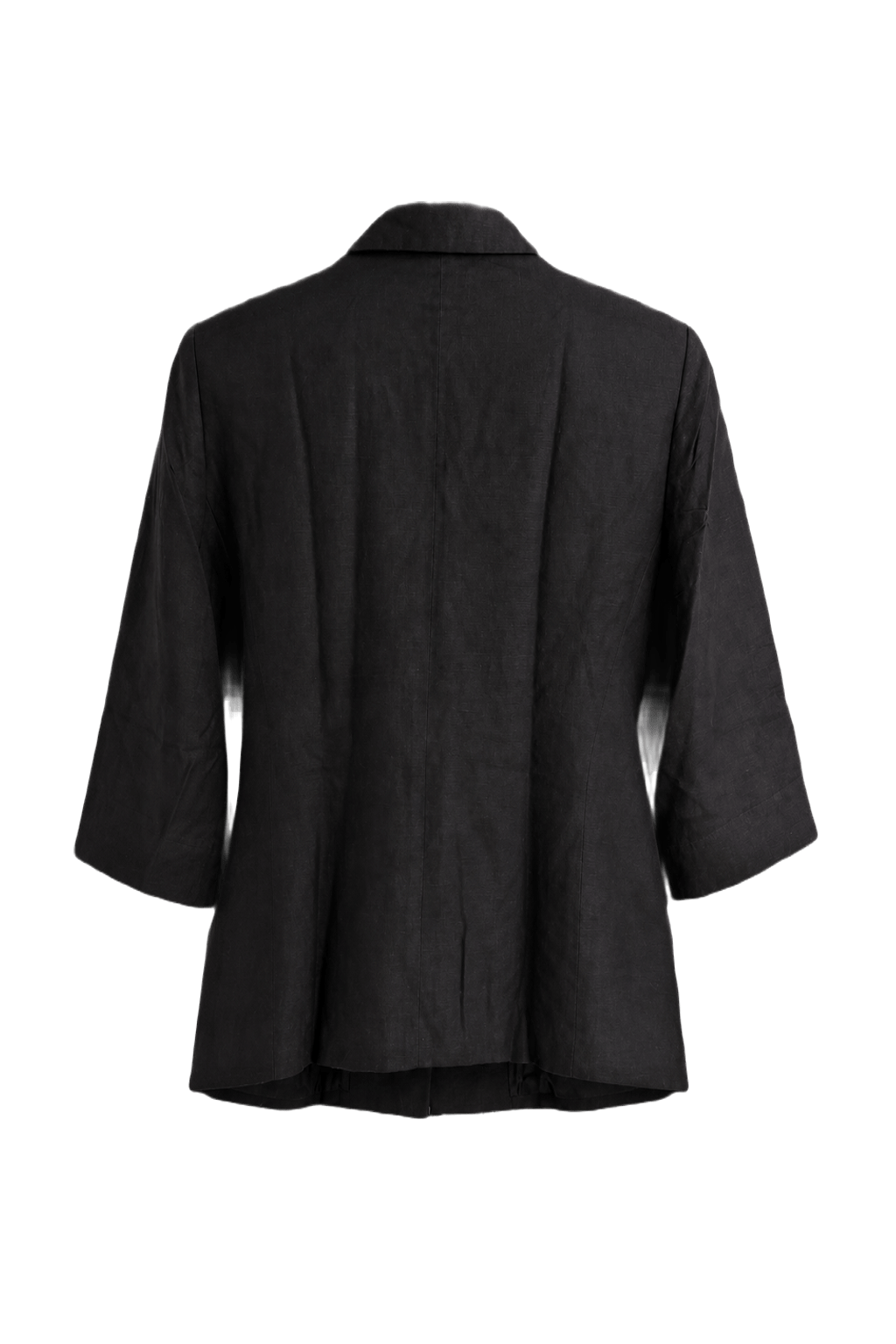 1960s Black Wool Blend Blazer - Back View