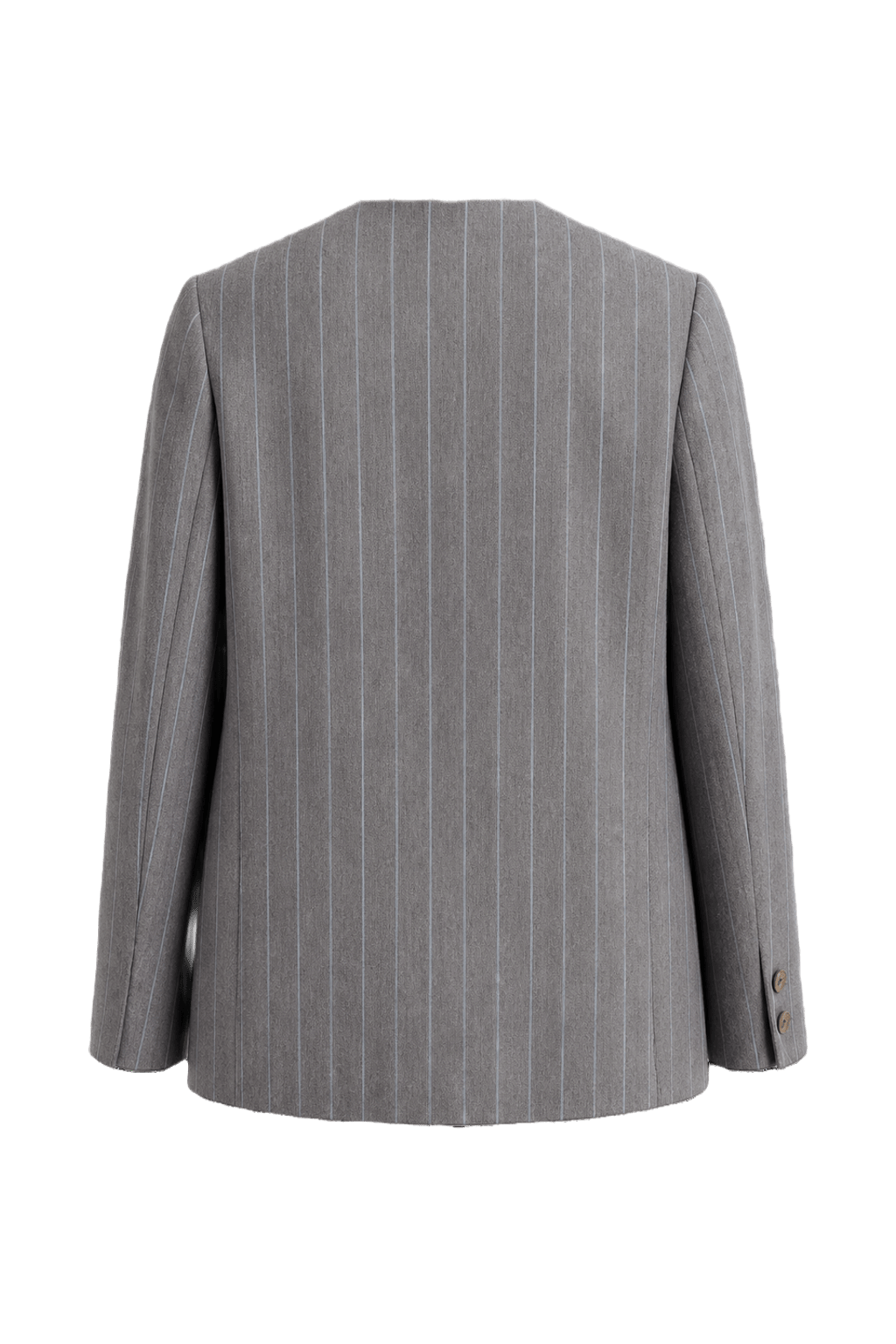 1990s Gray Wool Blend Blazer - Back View