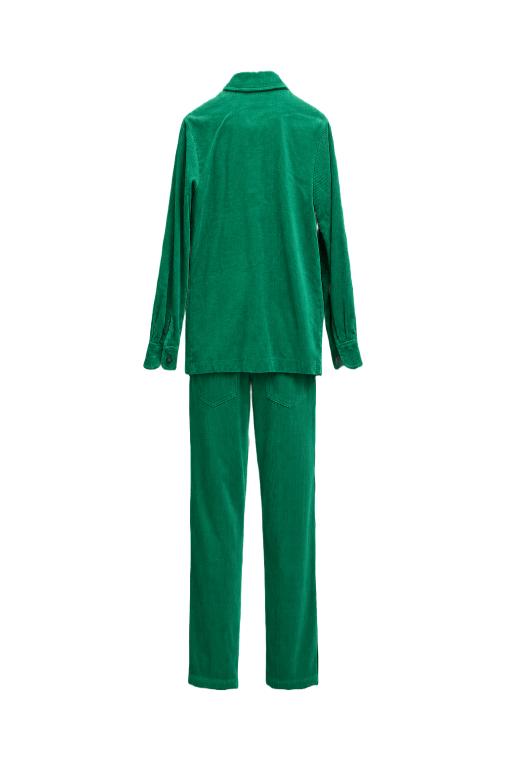 1970s Green Corduroy Ensemble - Back View
