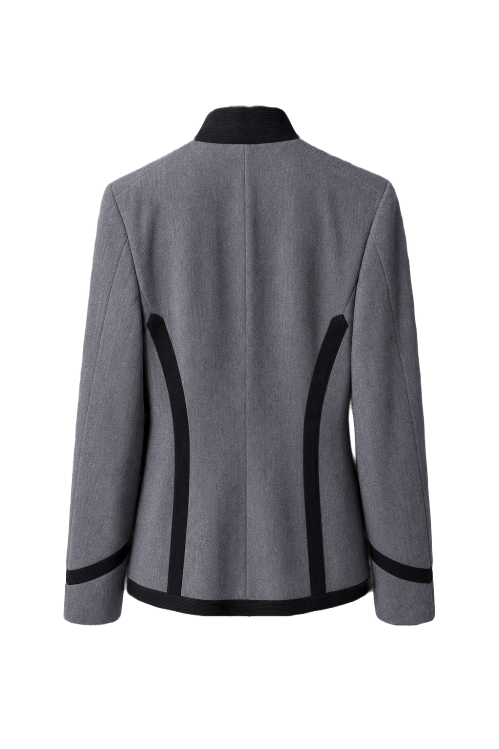 1940s Gray Wool Blend Jacket - Back View