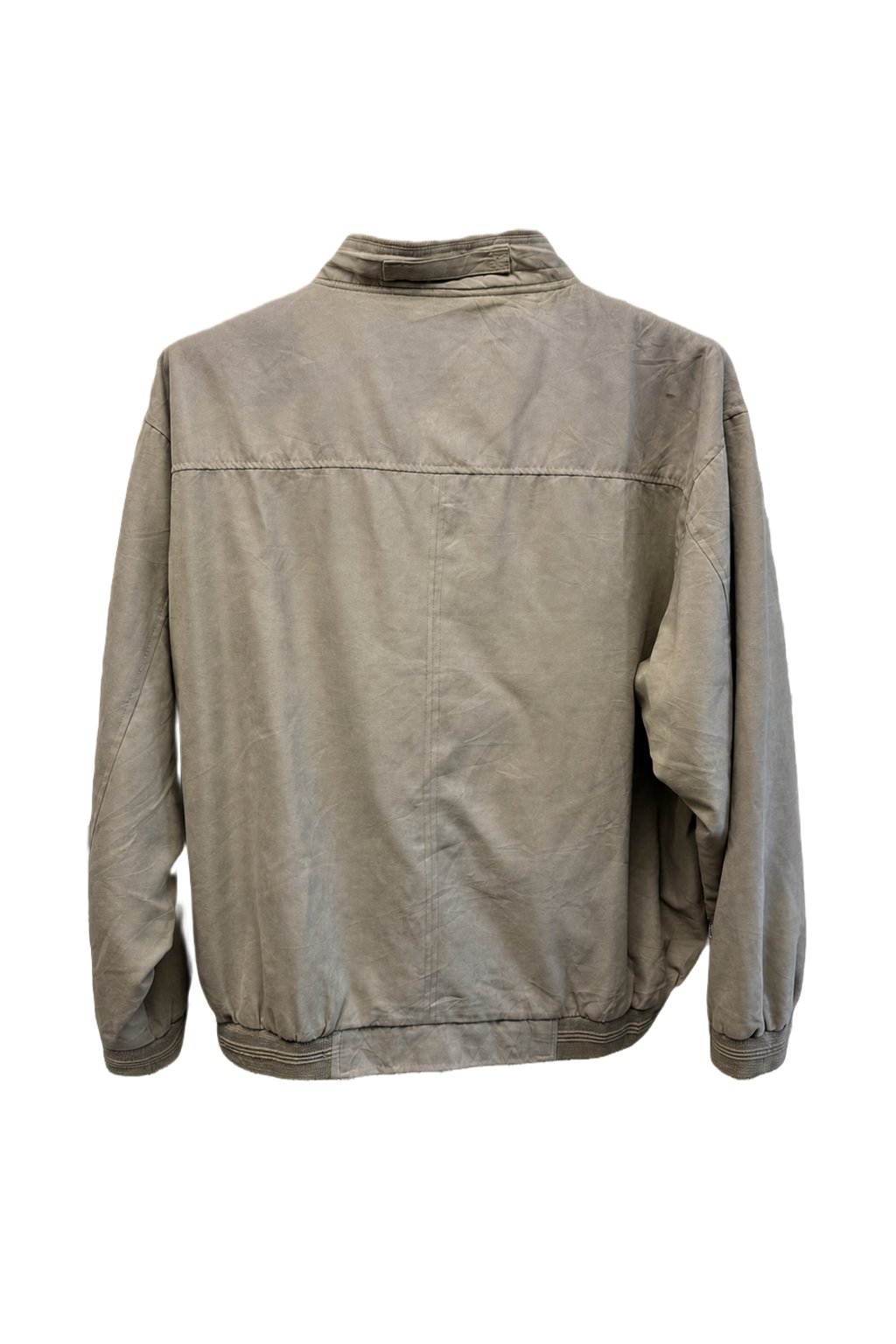1980s Light Khaki Cotton Jacket - Back View