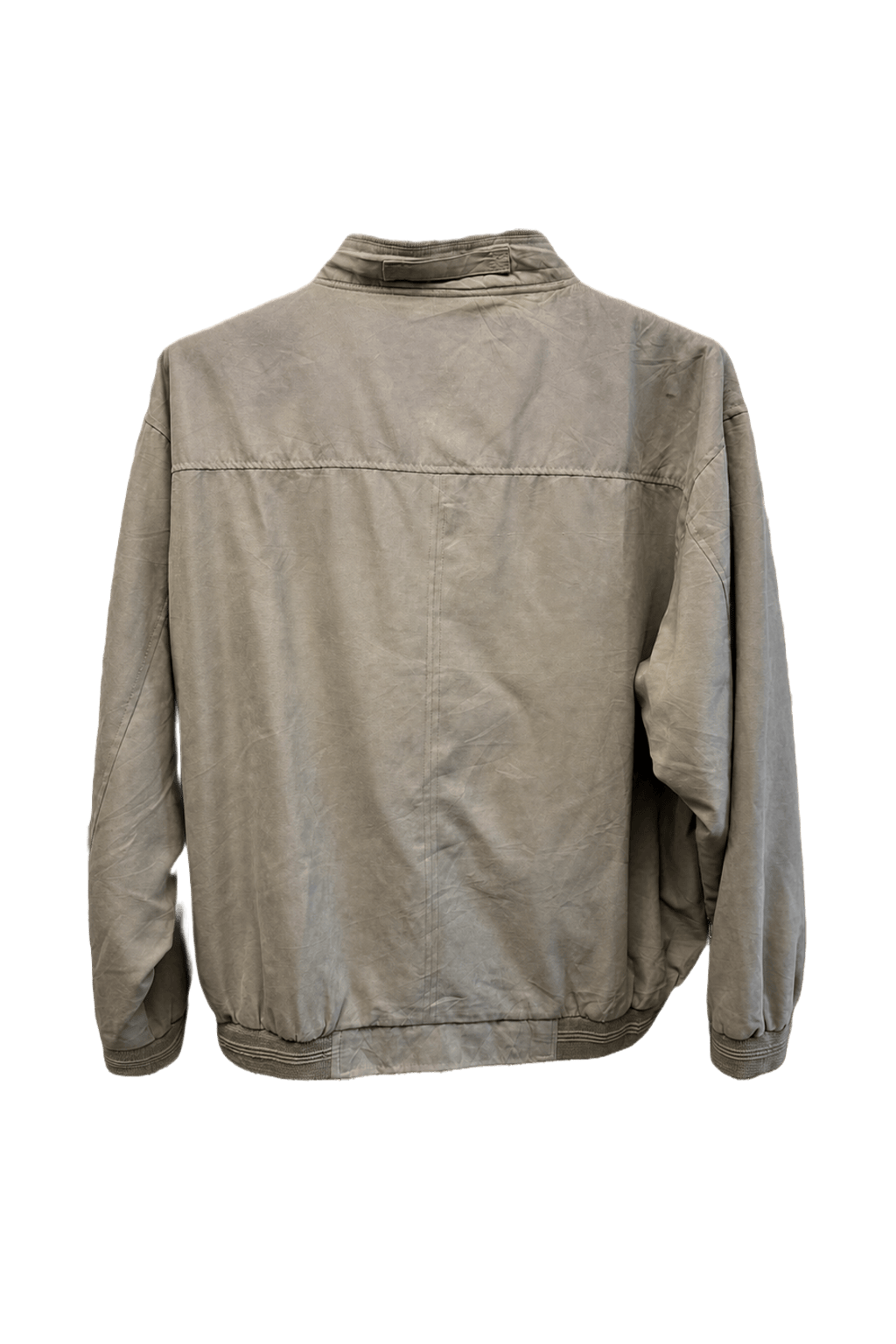 1980s Light Khaki Cotton Jacket - Back View