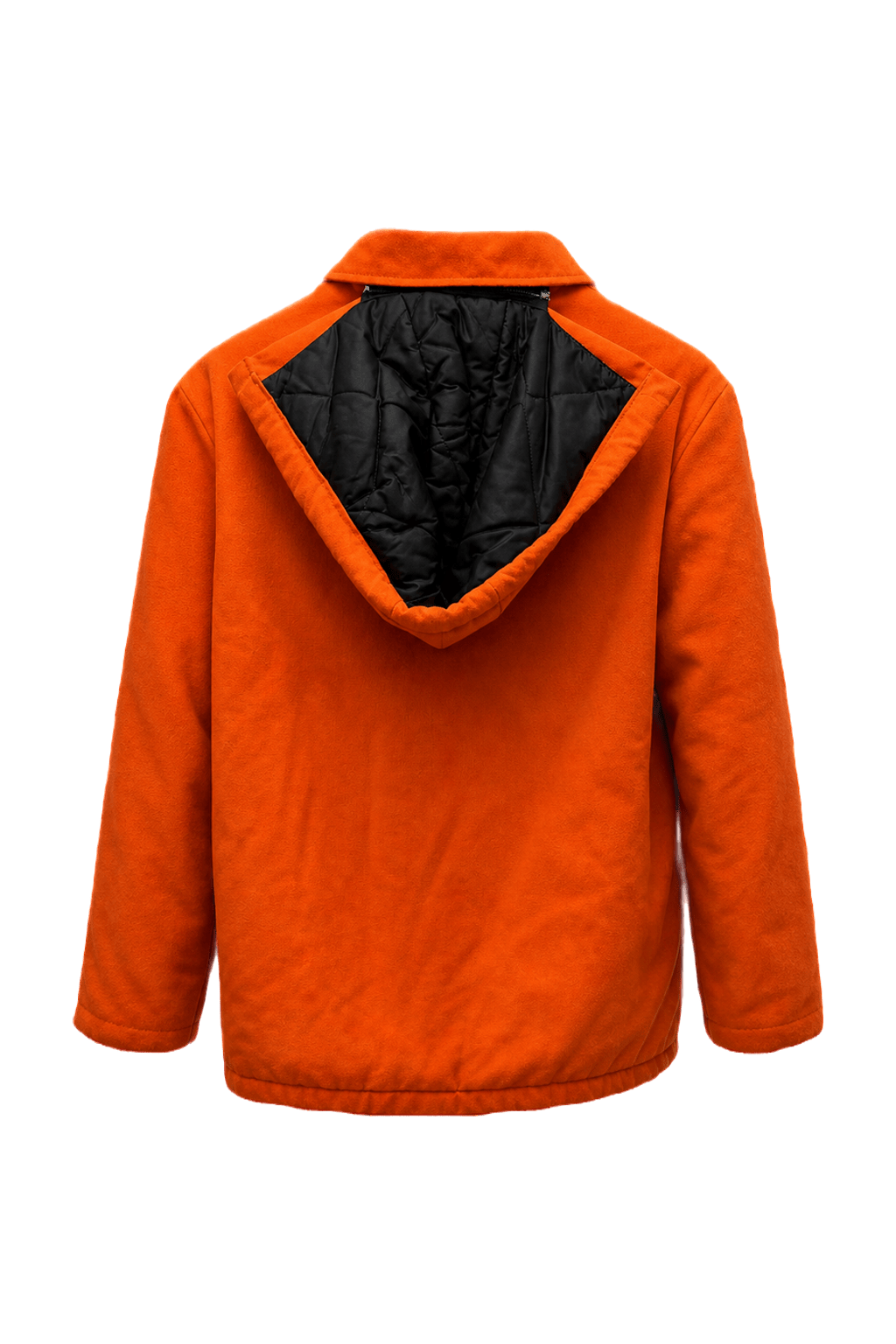 1990s Bright Orange Cotton Blend Jacket - Back View
