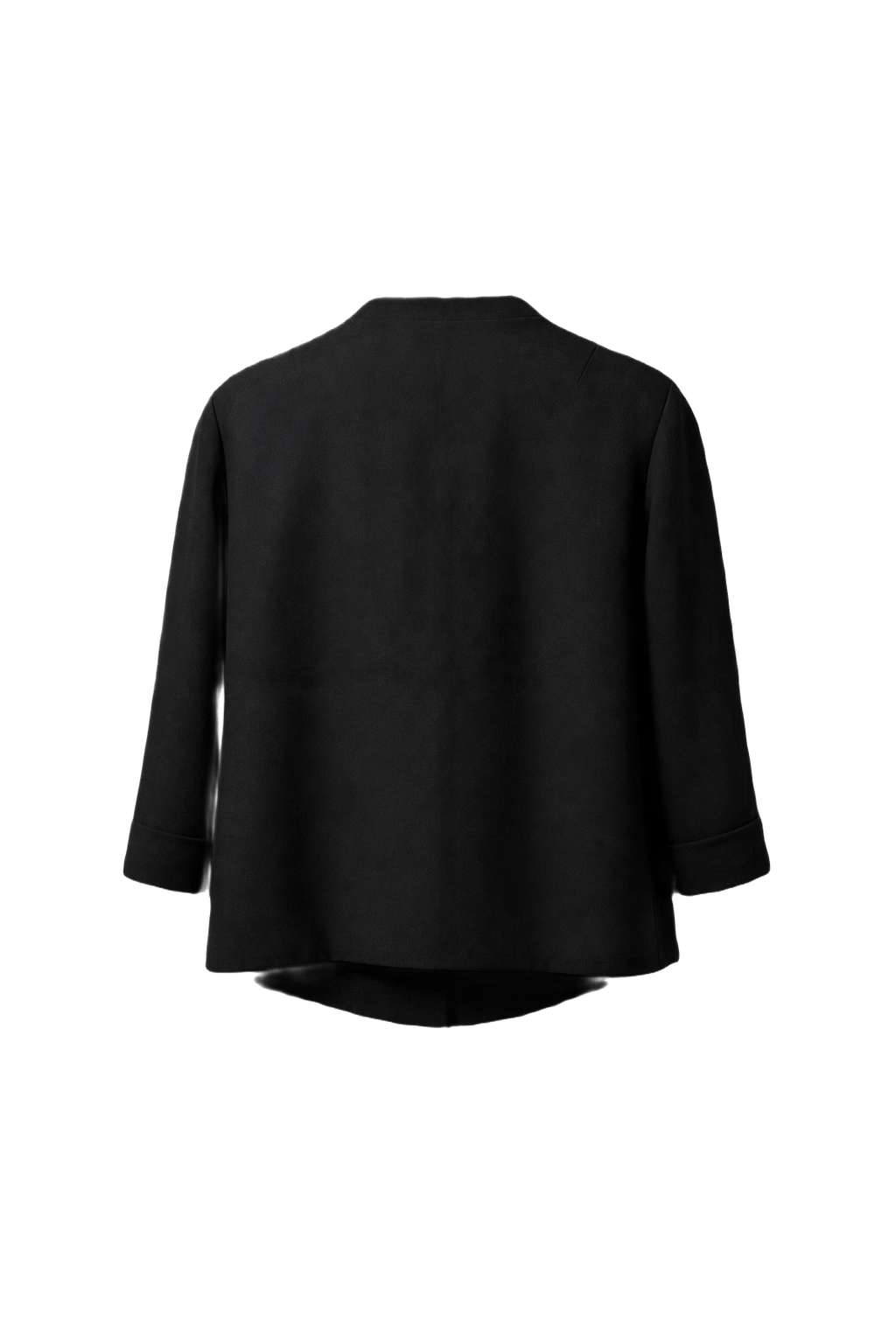 1980s Black Wool Blend Jacket - Back View