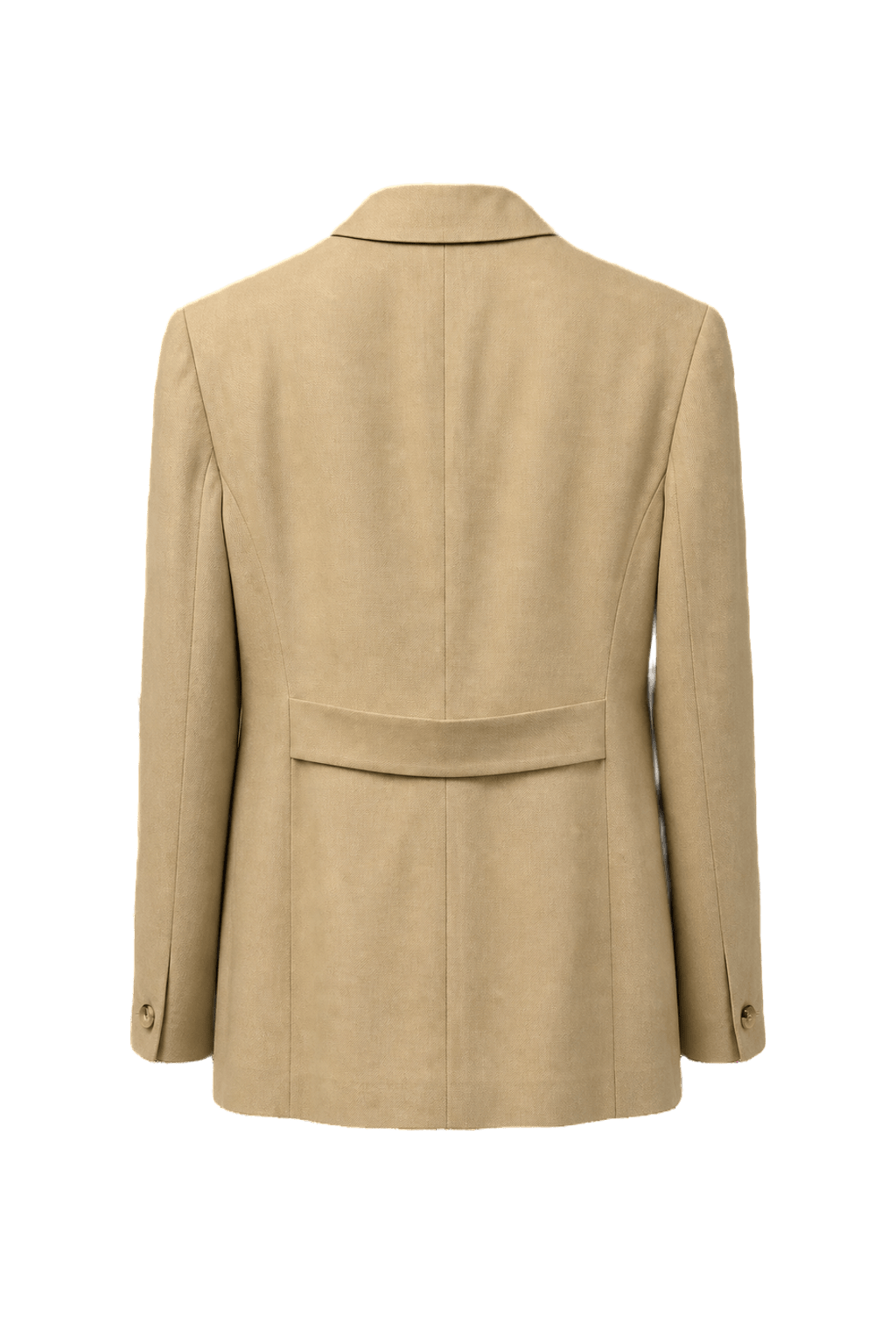1980s Camel Wool Blend Blazer - Back View