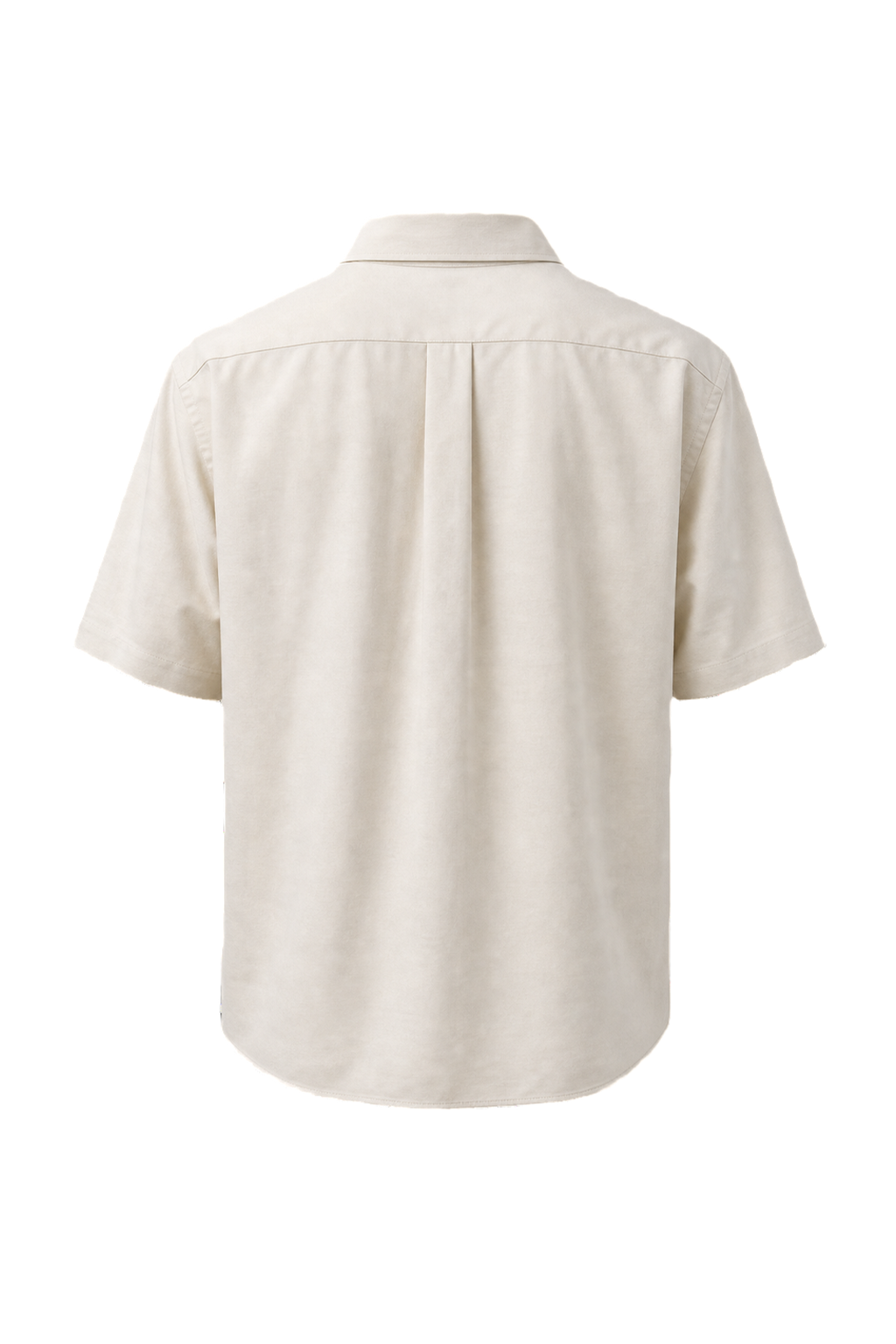 1980s Cream White Cotton Shirt - Back View