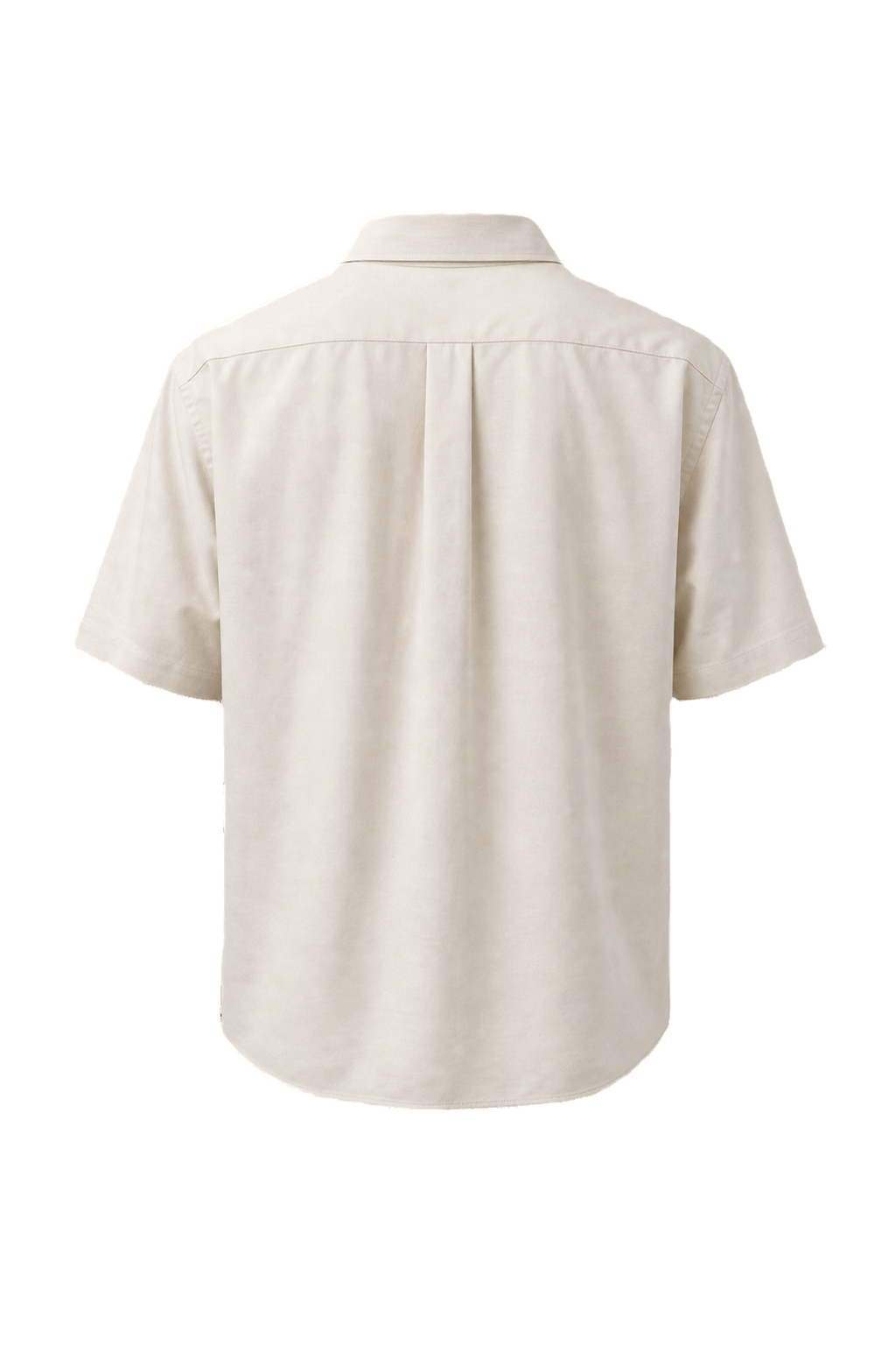 1980s Cream White Cotton Shirt - Back View