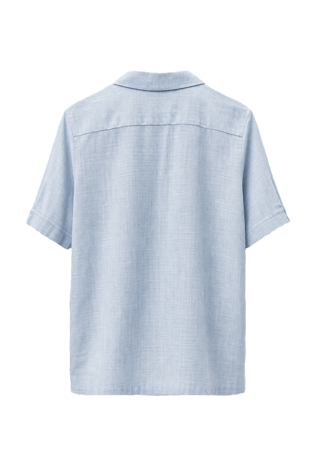 1970s Light Blue Cotton Shirt - Back View