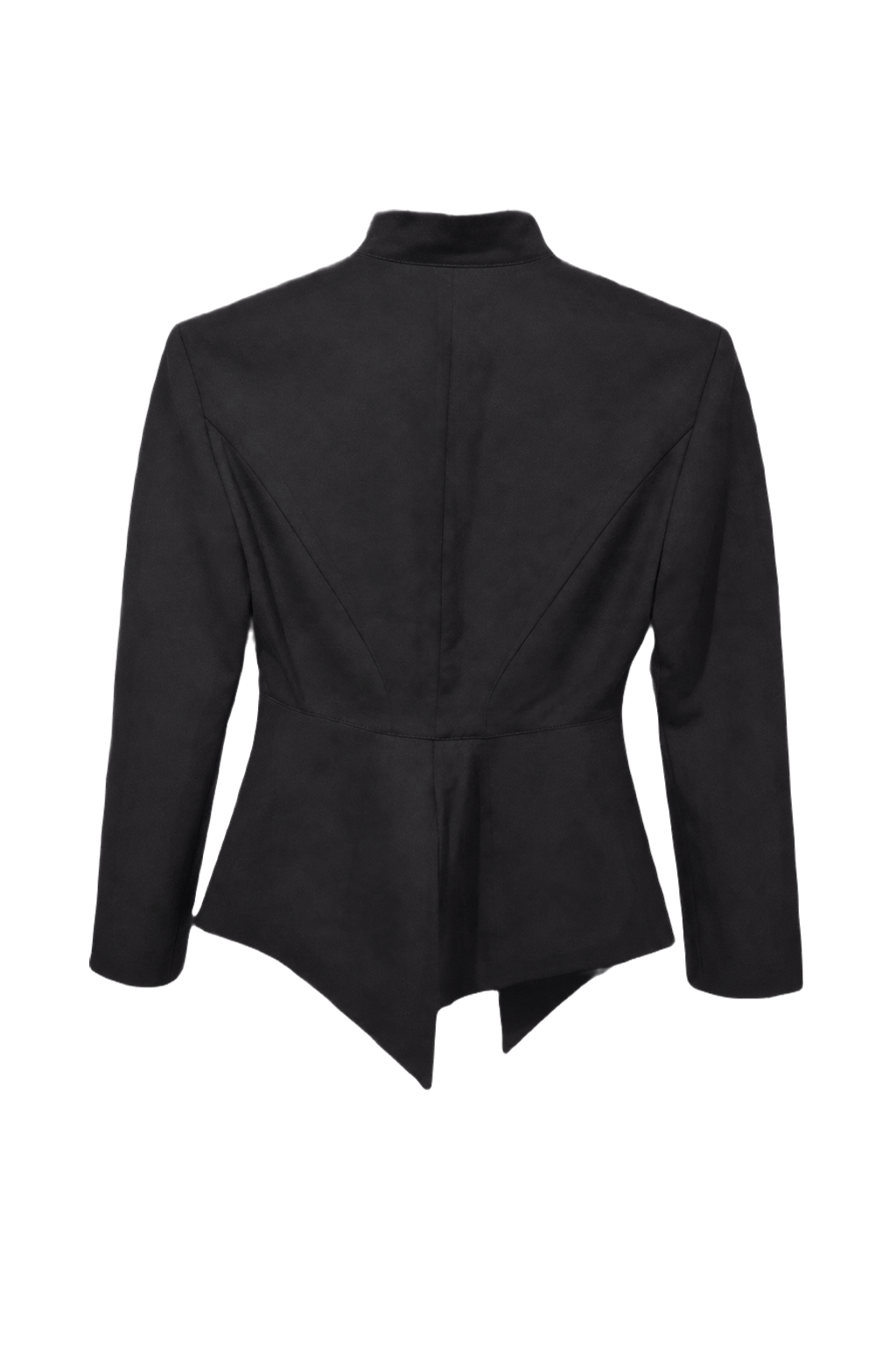 1970s Black Wool Blend Blazer - Back View