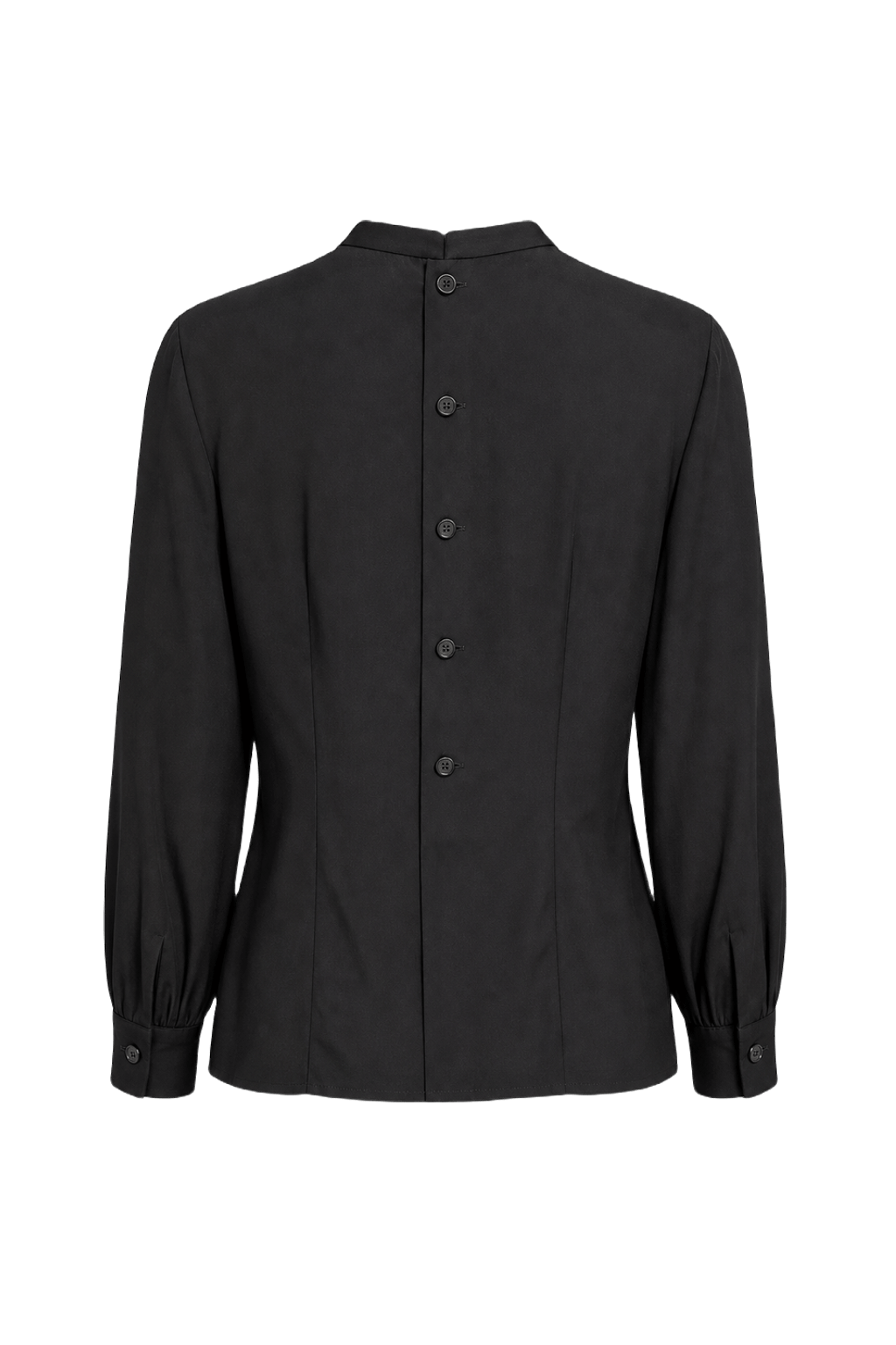 1920s Black Silk Blouse - Back View