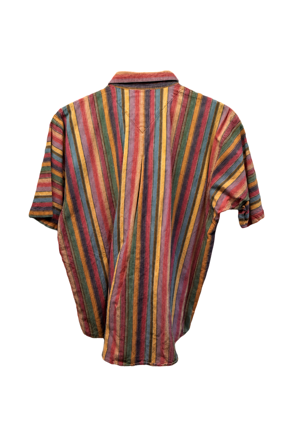 1990s Multicolor Cotton Shirt - Back View