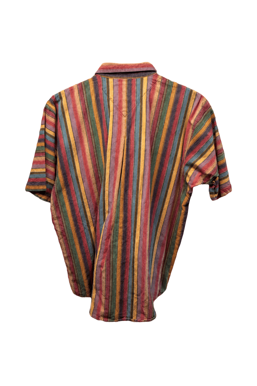1990s Multicolor Cotton Shirt - Back View