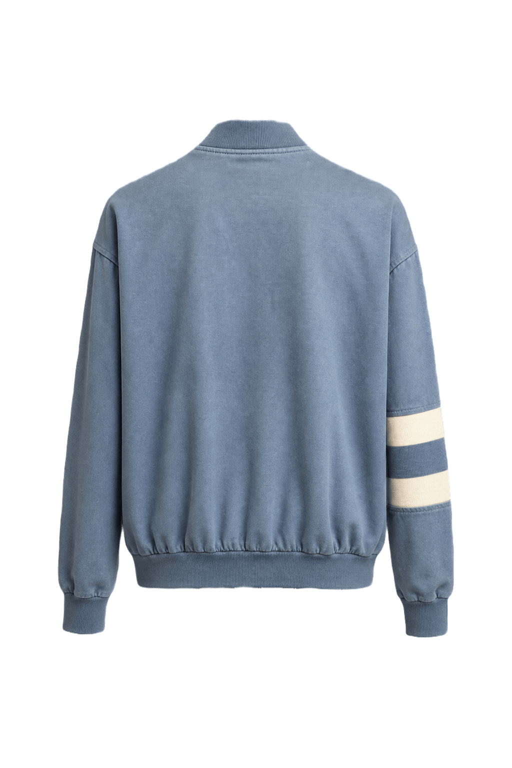 1980s Light Blue Cotton Blend Cardigan - Back View