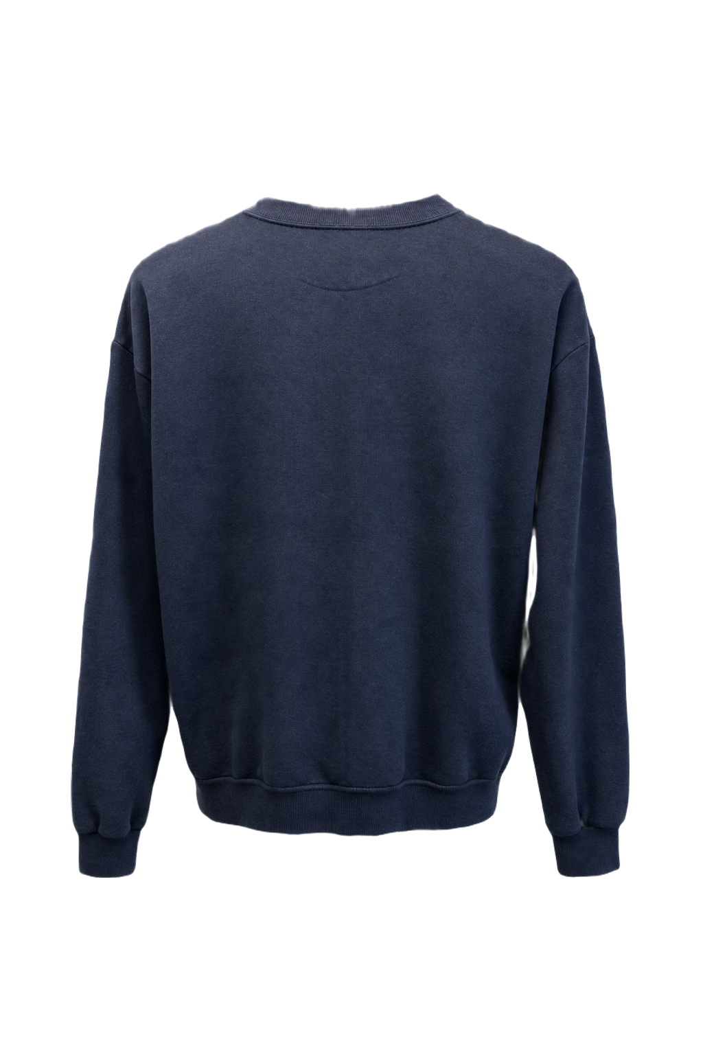 1990s Navy Blue Cotton Blend Sweater - Back View