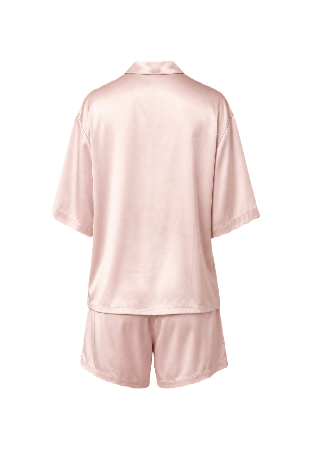 1990s Pastel Pink Silk 2-Piece Set - Back View