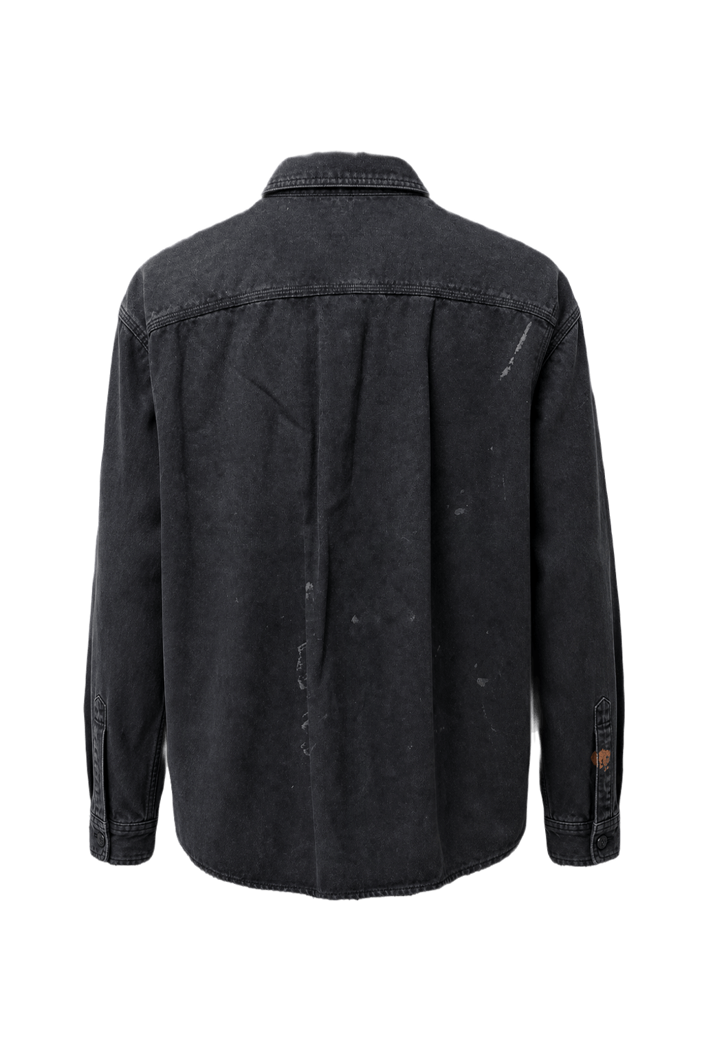 1990s Black Cotton Shirt - Back View