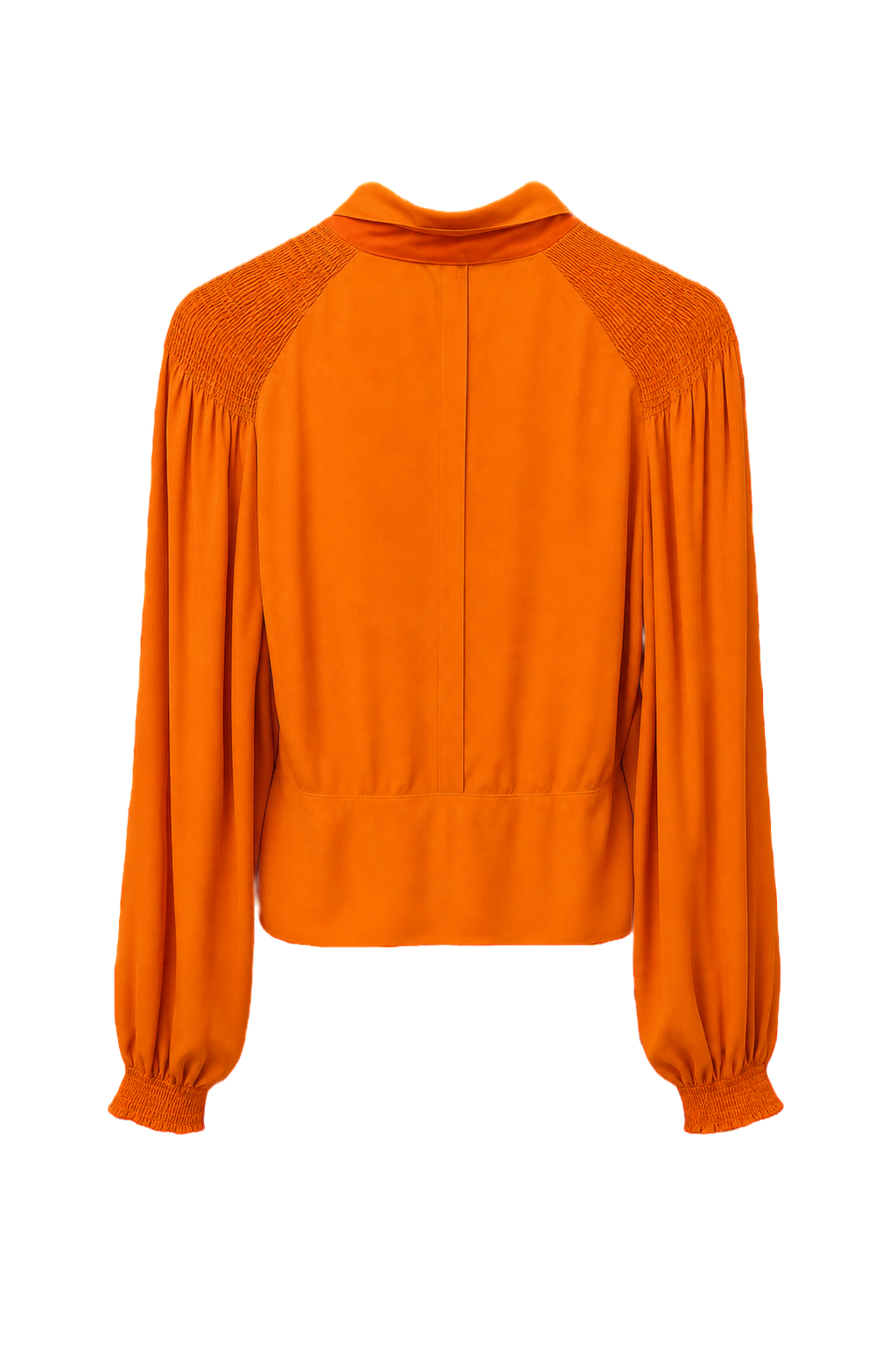 1920s Orange Silk Blouse - Back View