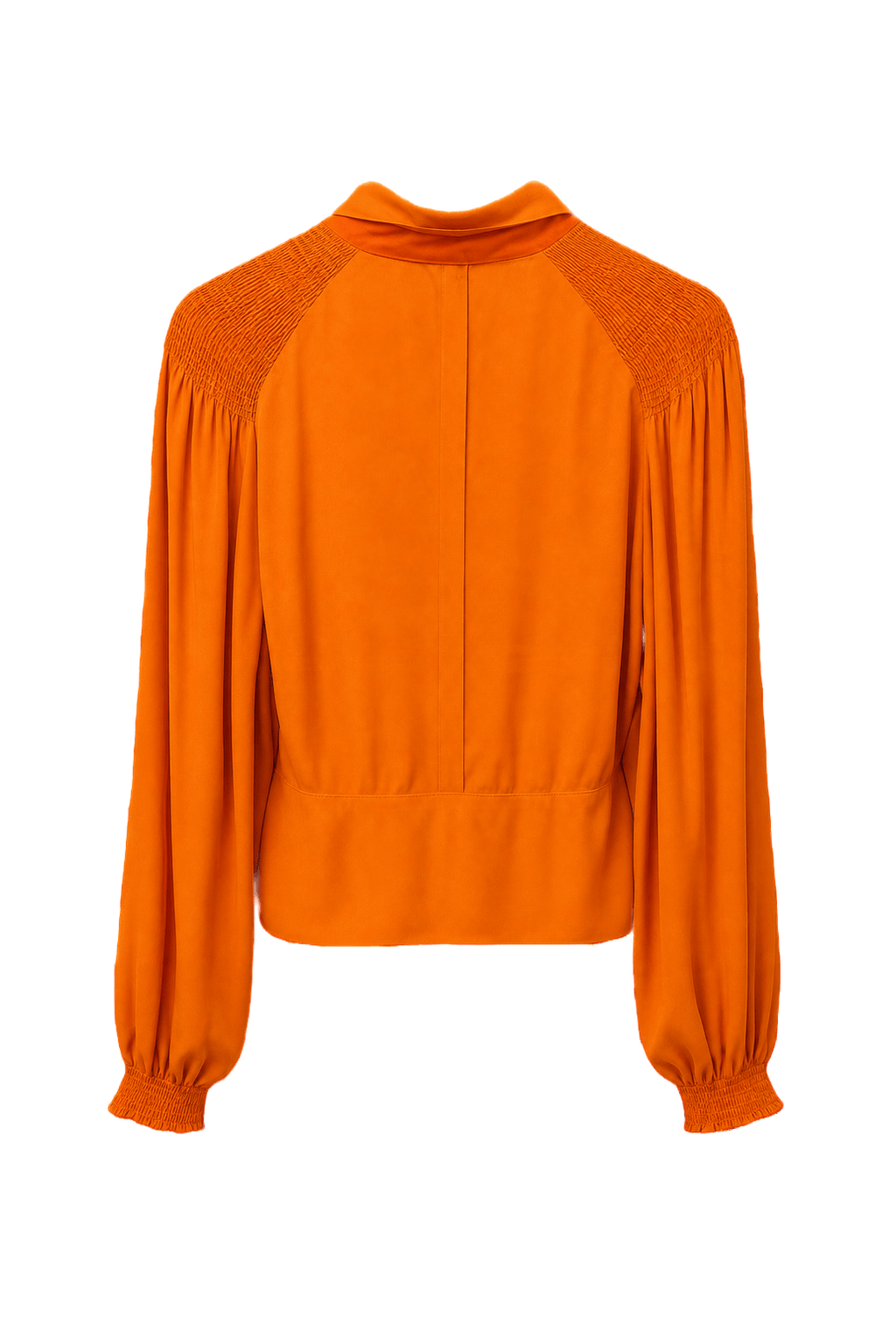1920s Orange Silk Blouse - Back View