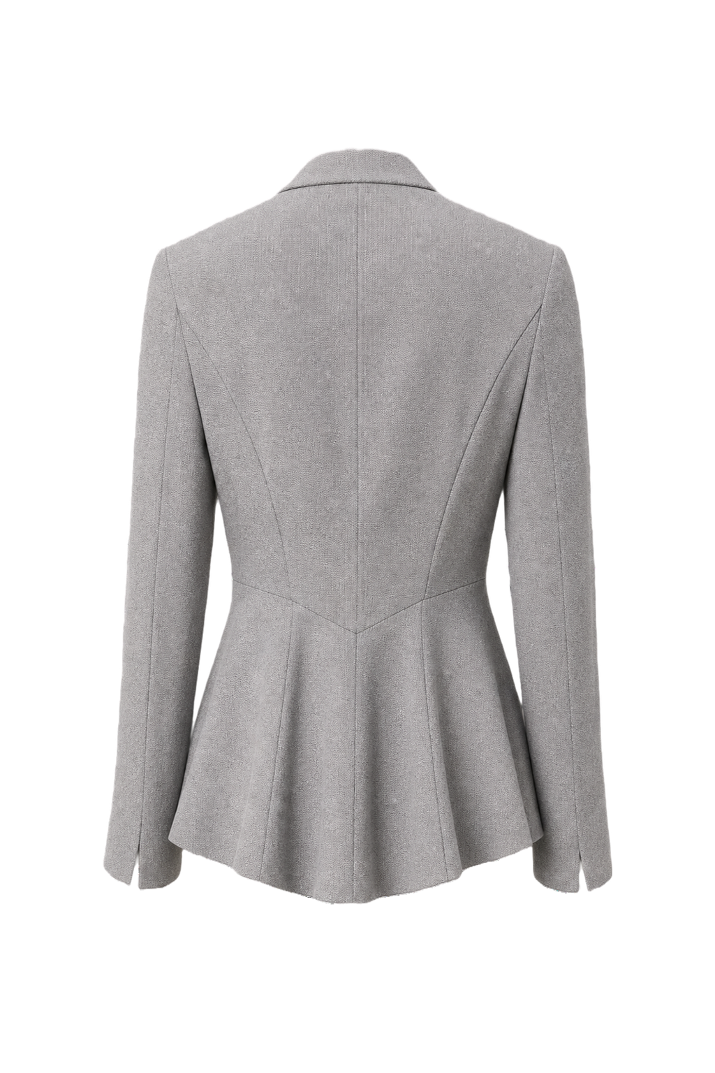 1990s Grey Synthetic Blend Blazer - Back View