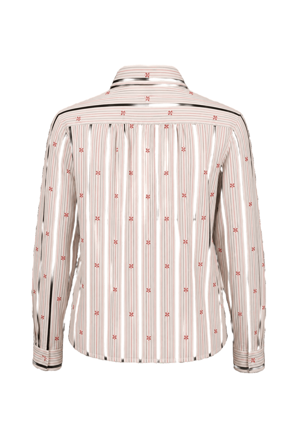 1980s White Synthetic Blend Blouse - Back View