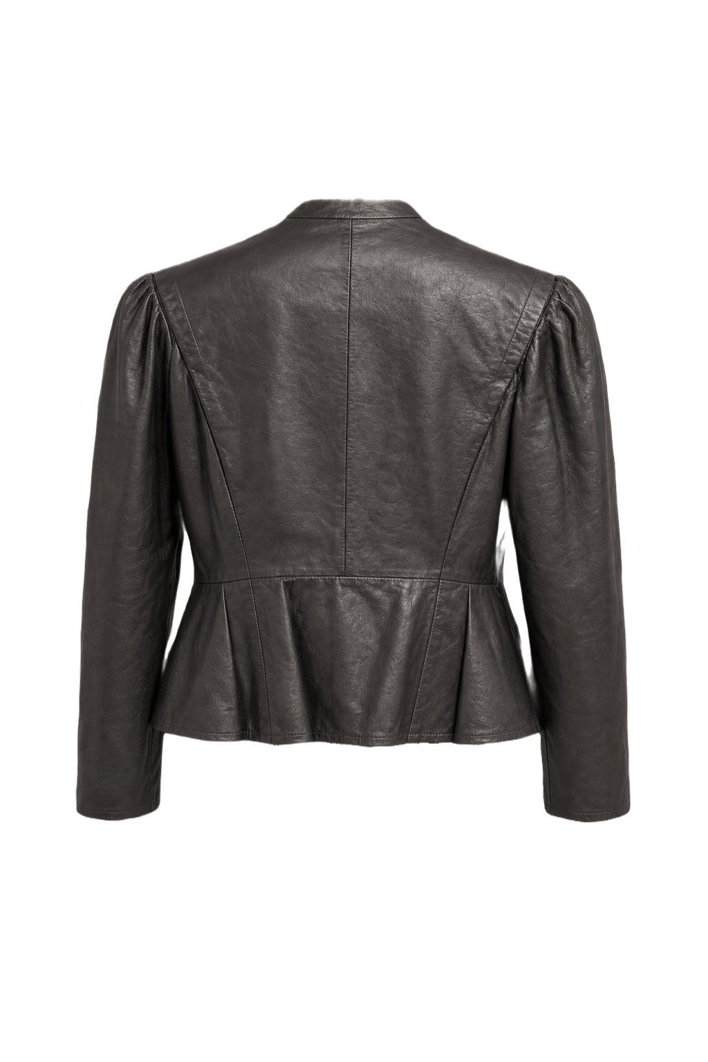 1980s Black Leather Jacket - Back View