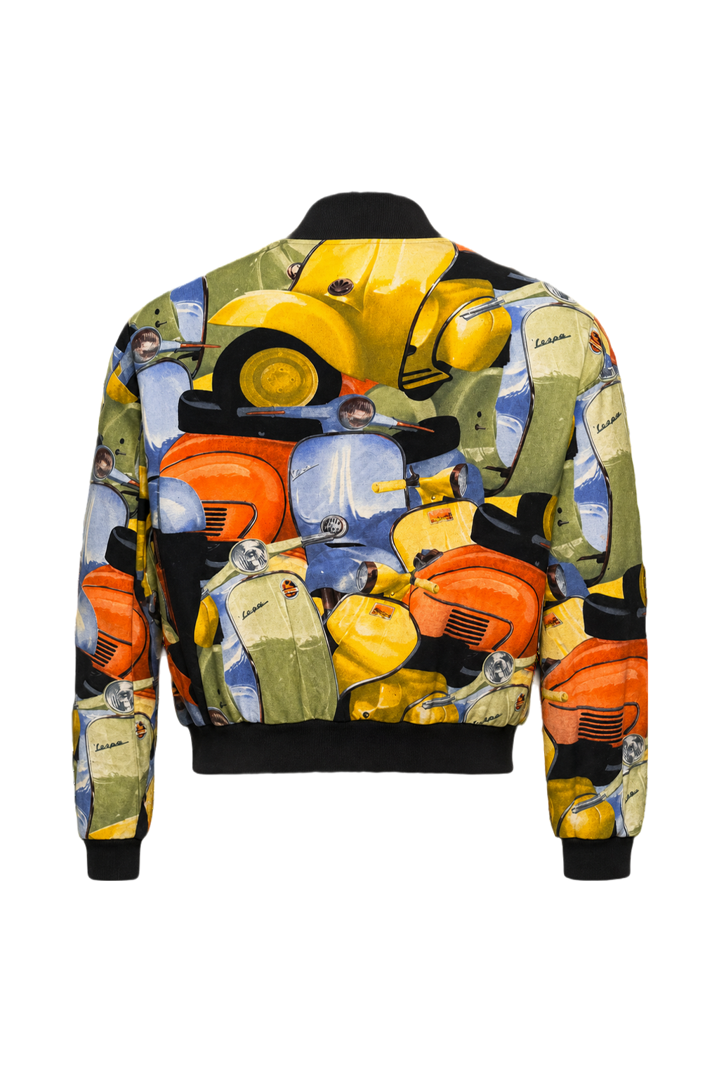 1980s Multicolor Synthetic Blend Jacket - Back View