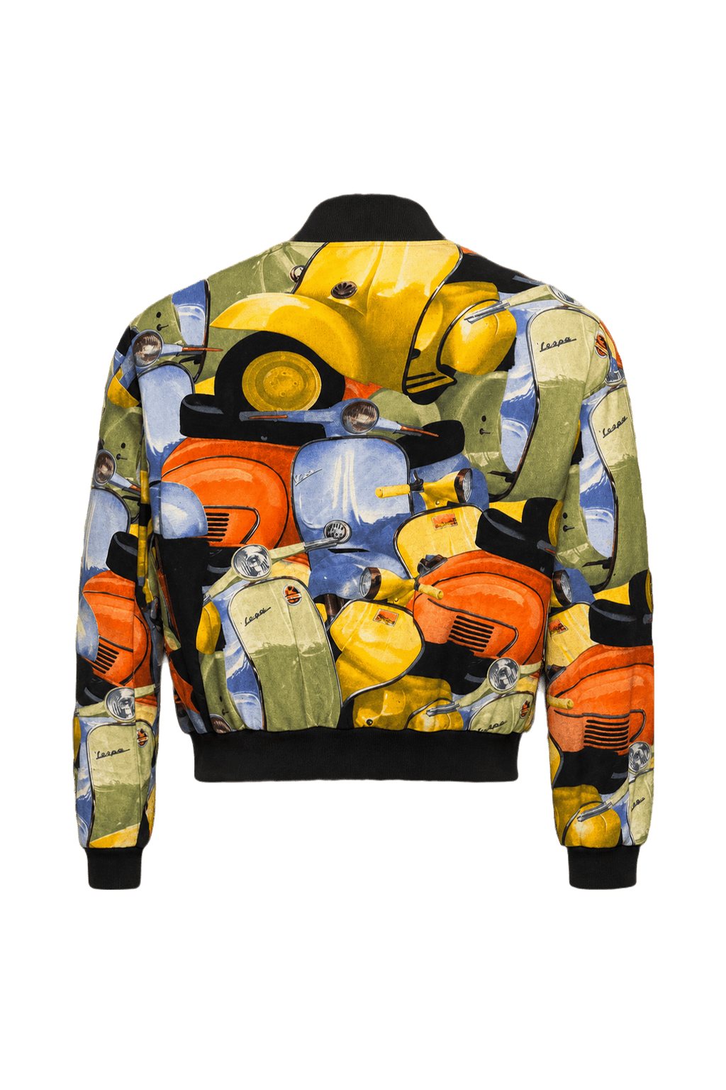 1980s Multicolor Synthetic Blend Jacket - Back View