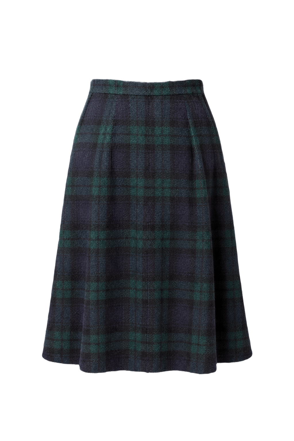 1970s Blue Wool Skirt - Back View
