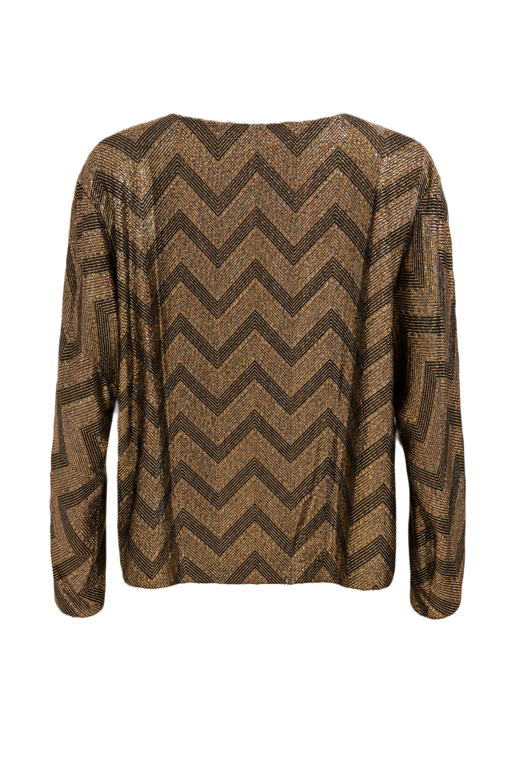 1980s Gold Metallic Blend Blouse - Back View