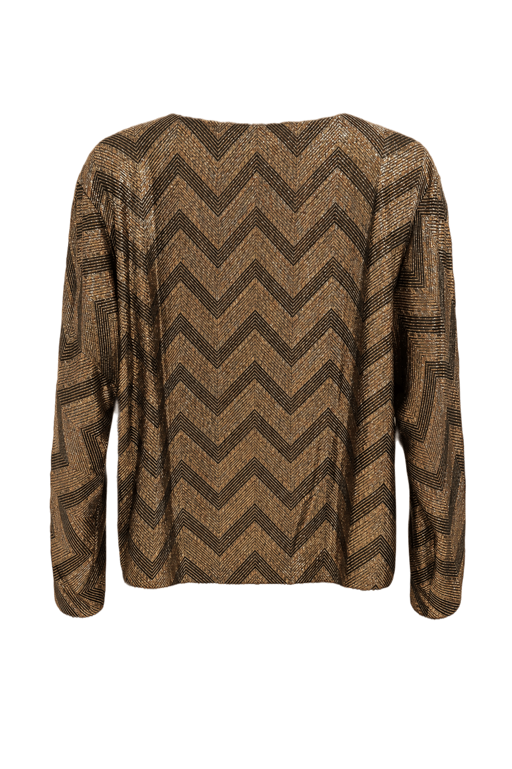 1980s Gold Metallic Blend Blouse - Back View