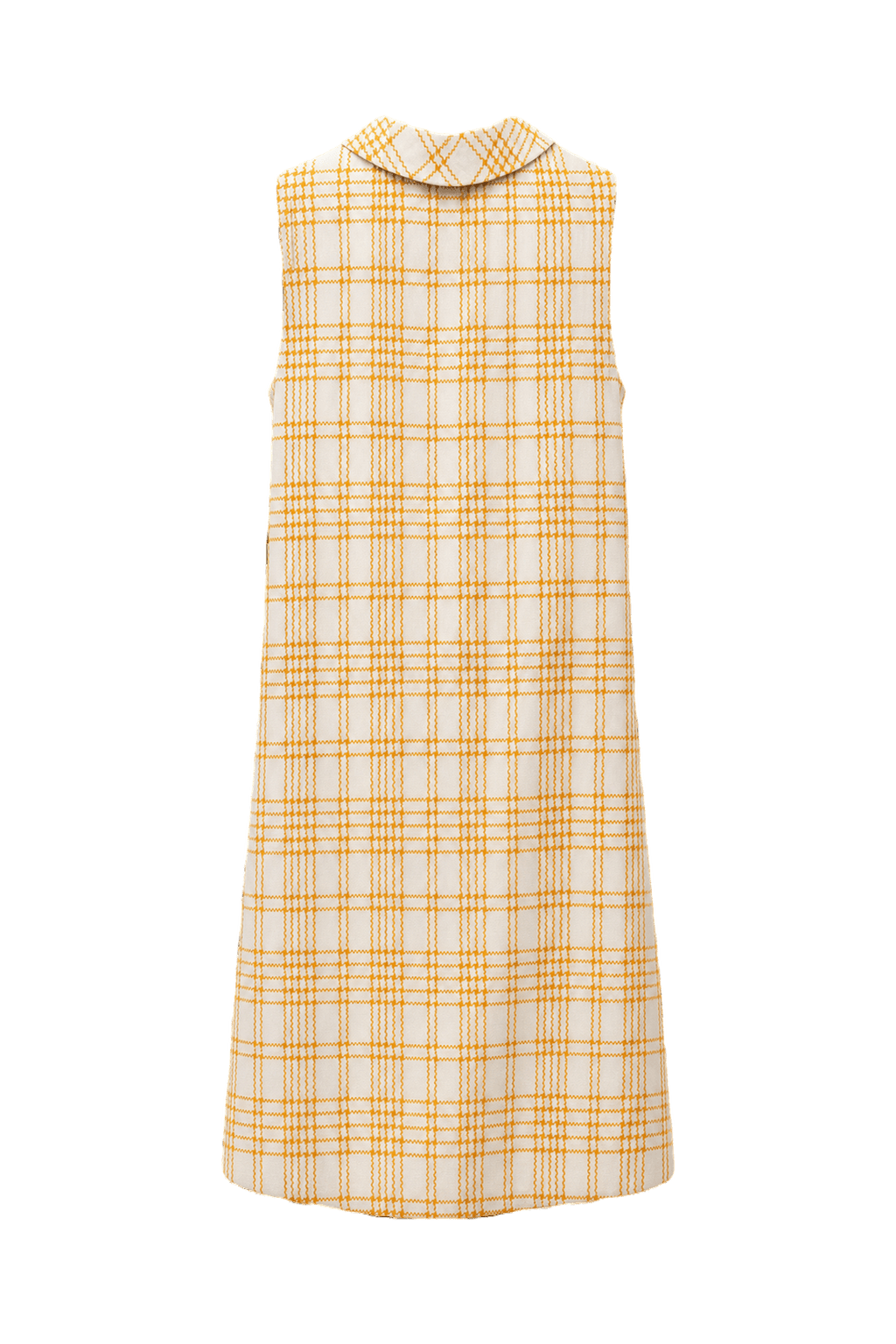 1960s White Cotton Shirt Dress - Back View