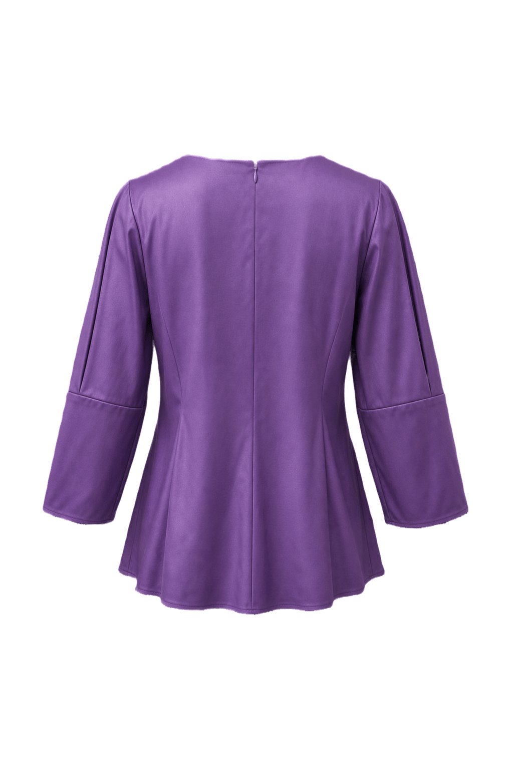 1980s Purple Synthetic Blend Blouse - Back View