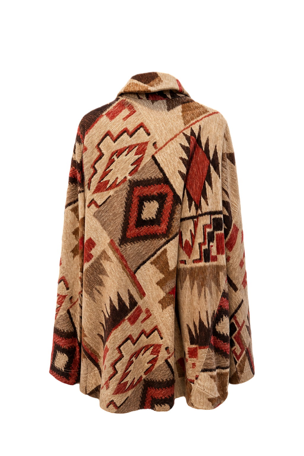 1970s Beige Cotton Jacket - Back View