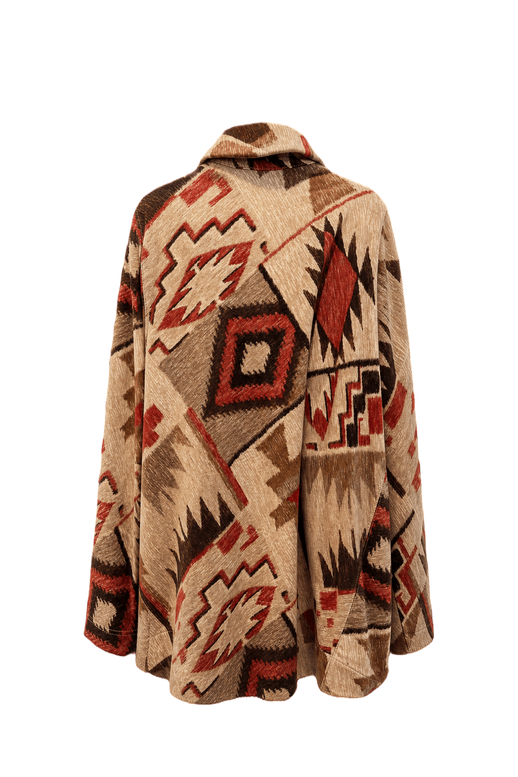 1970s Beige Cotton Jacket - Back View