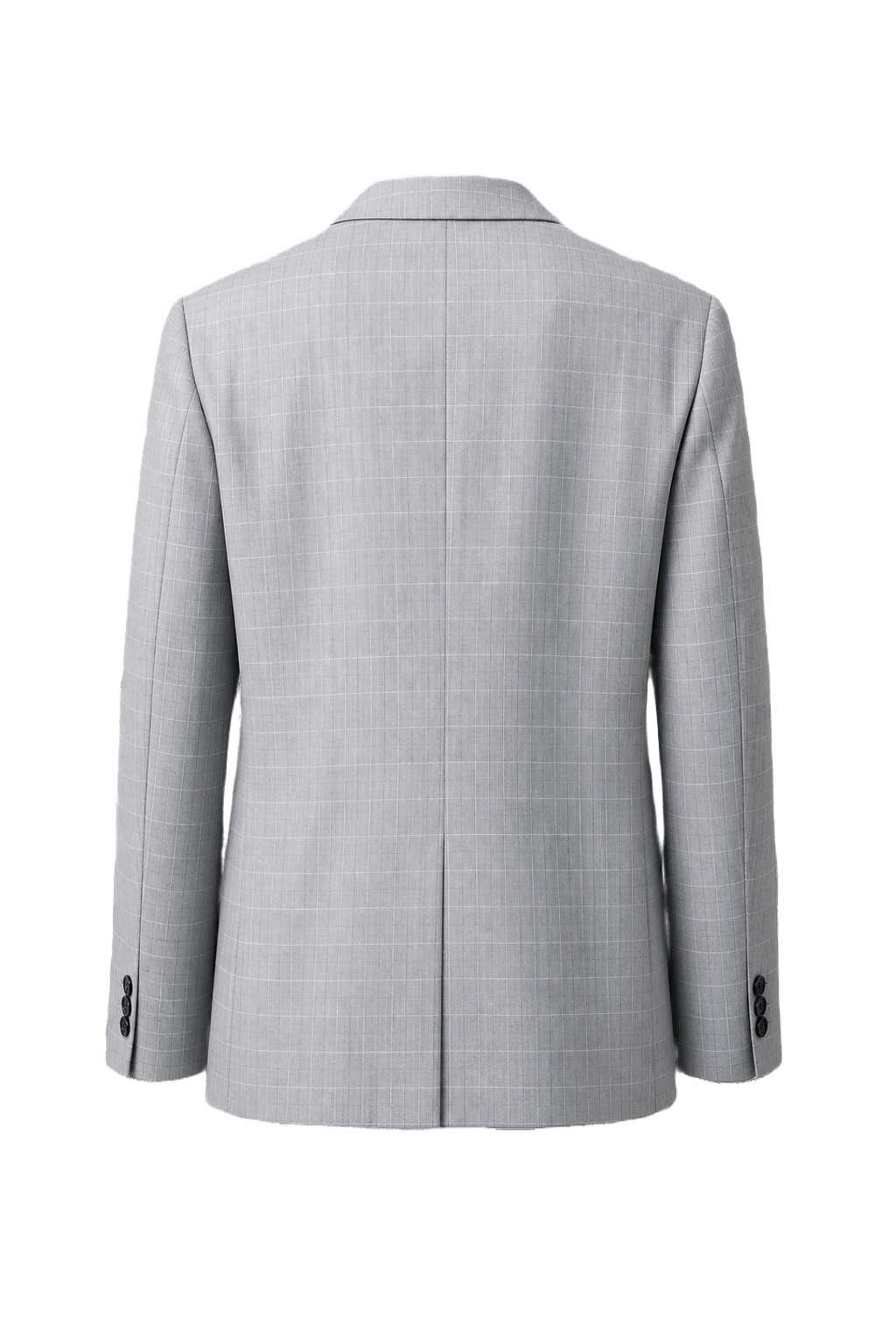 1980s Light Blue Wool Blend Blazer - Back View