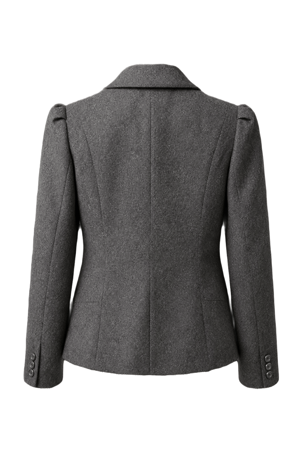 1950s Charcoal Grey Wool Blazer - Back View