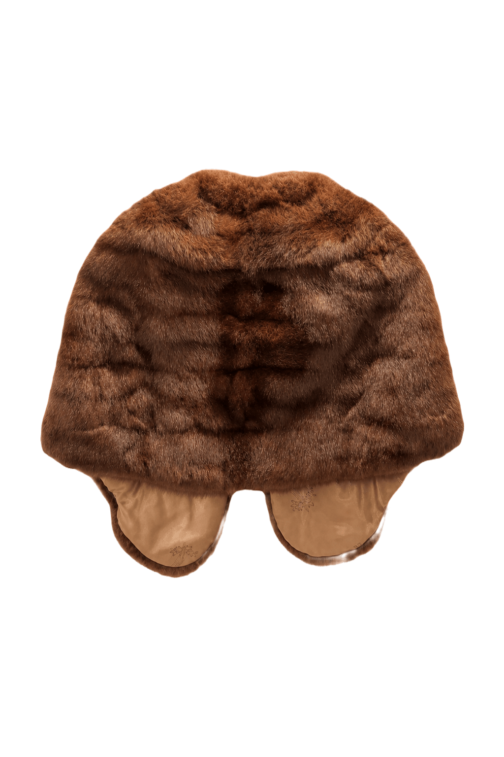 1950s Brown Fur Coat - Back View