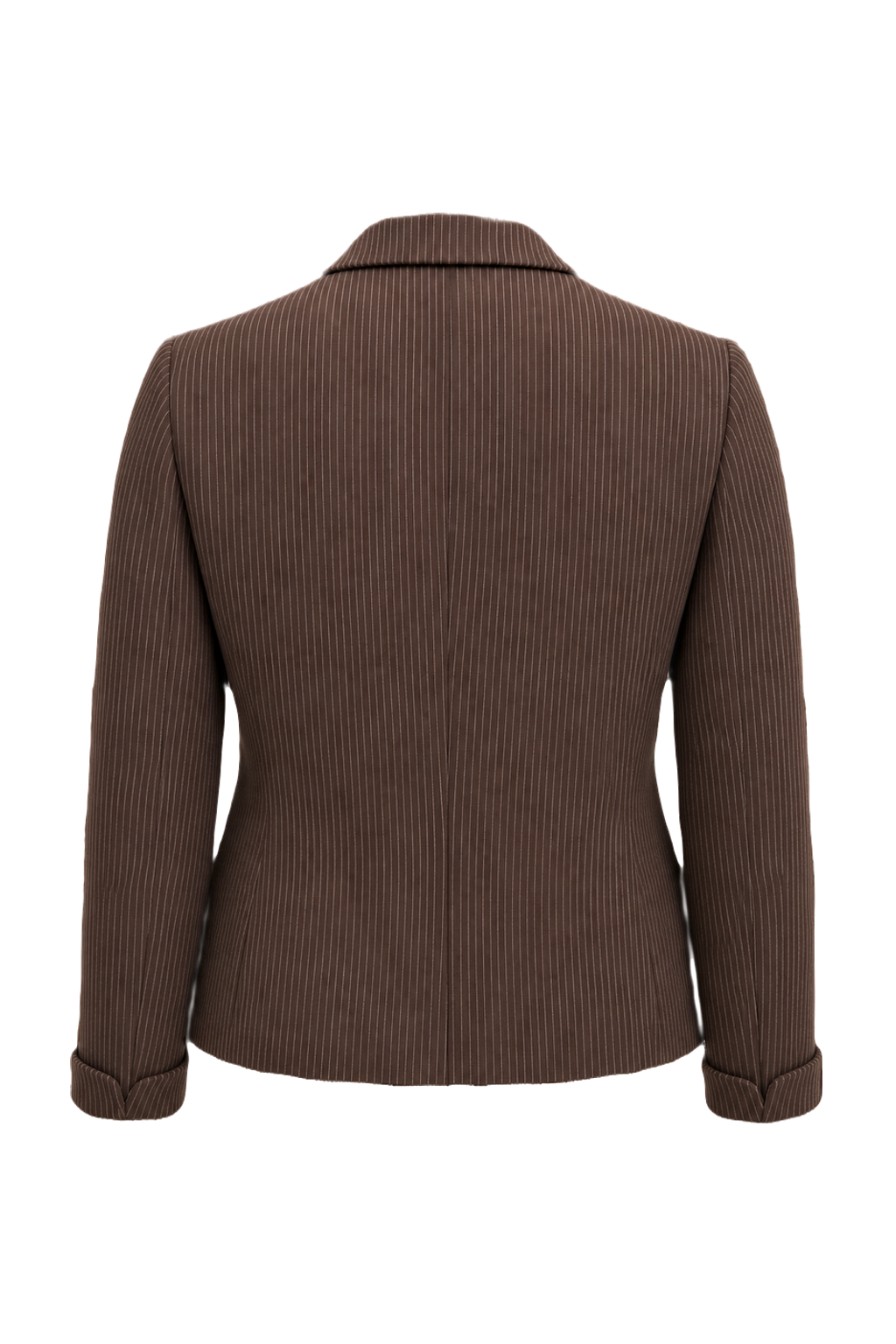 1990s Brown Polyester Blazer - Back View