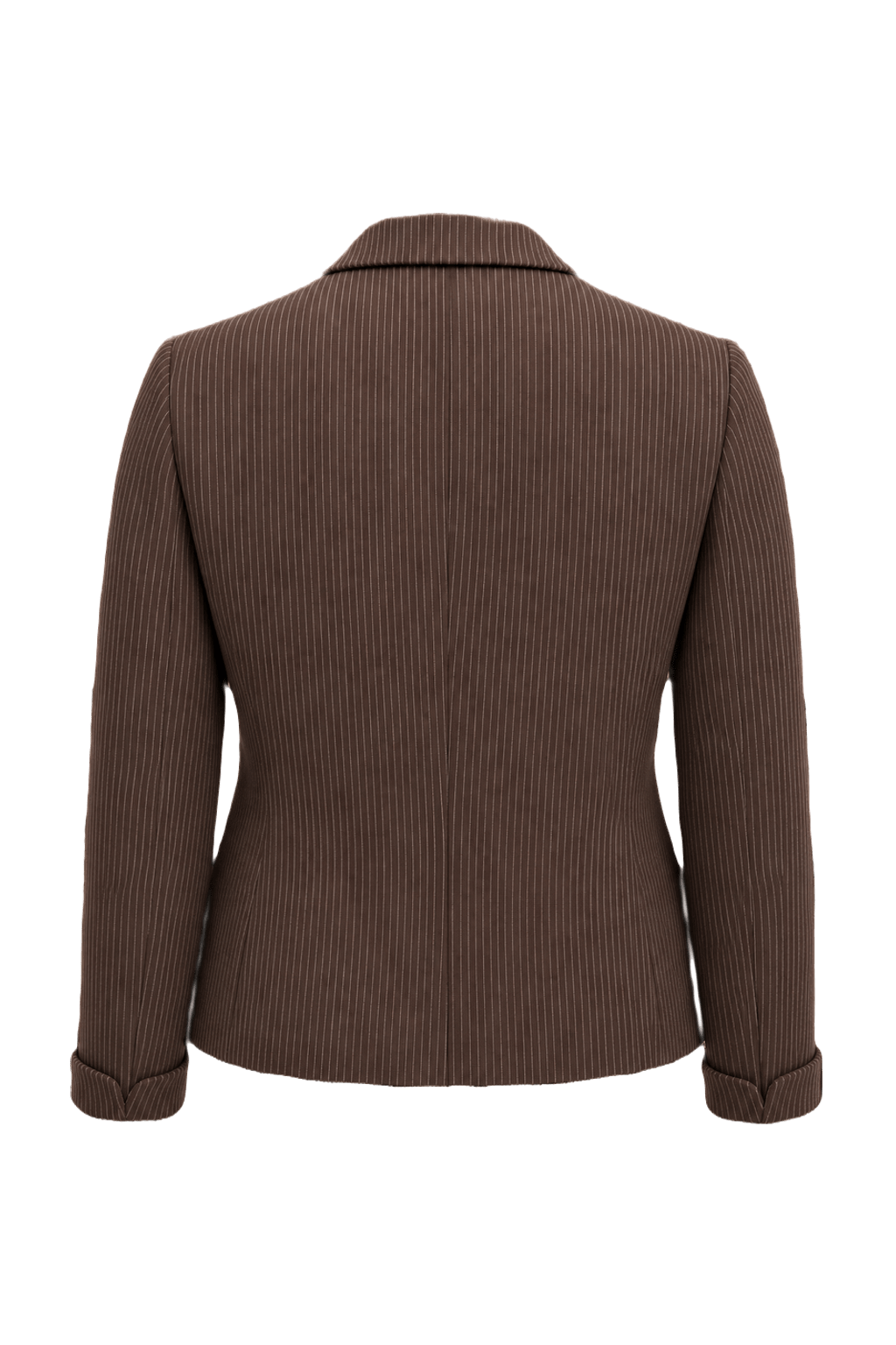 1990s Brown Polyester Blazer - Back View