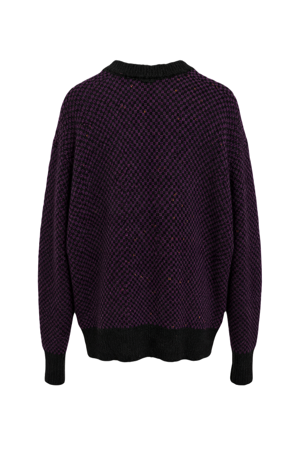 1990s Purple Wool Sweater - Back View