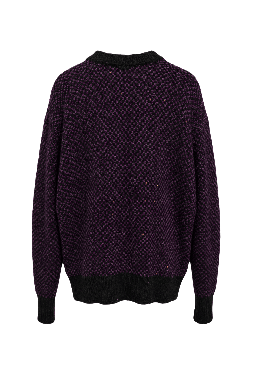 1990s Purple Wool Sweater - Back View