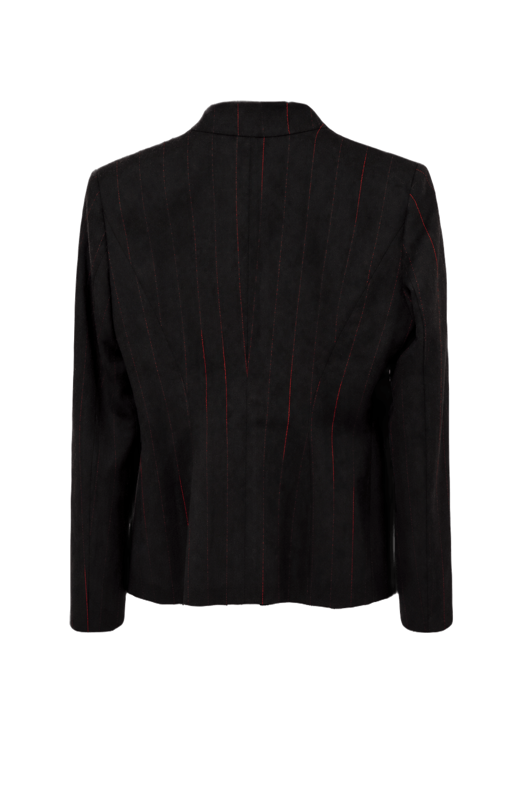 1990s Black Wool Blazer - Back View