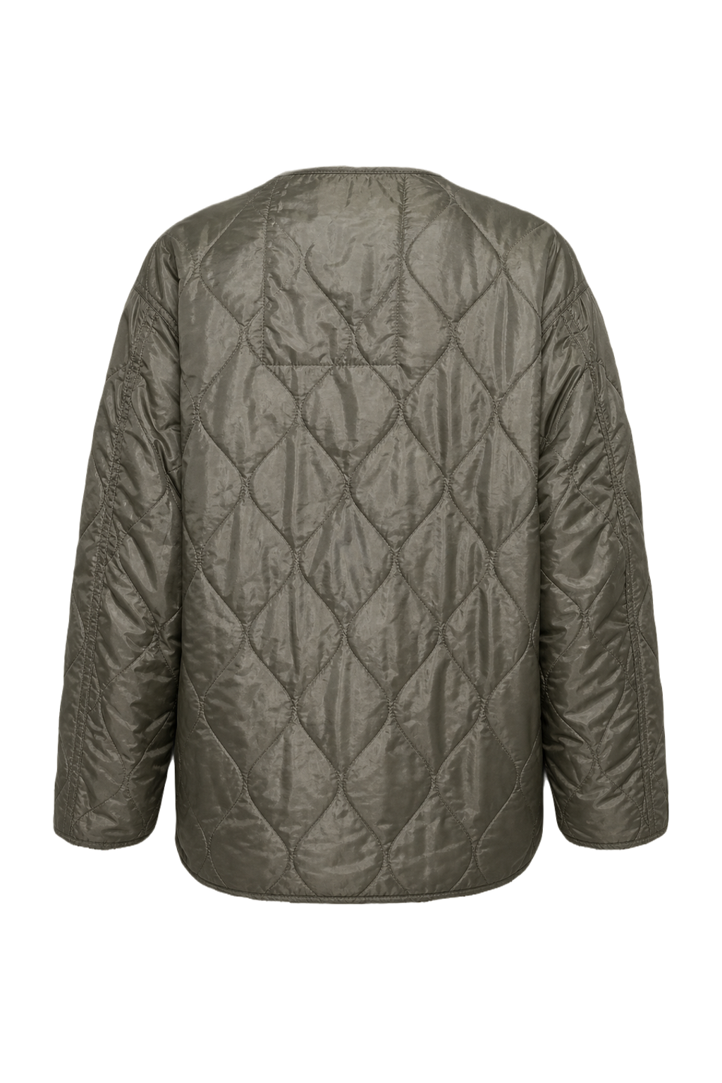 1940s Olive Green Polyester Jacket - Back View